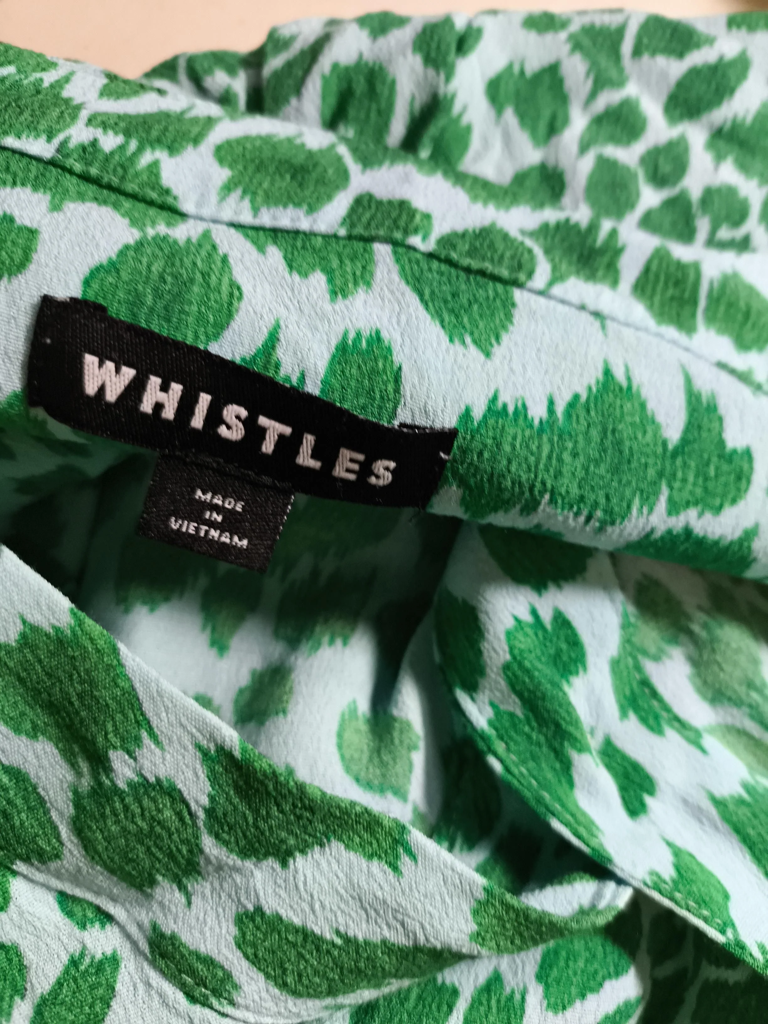 Whistles Women's Top UK 10 Green Viscose with Lyocell Modal Basic - Image 5
