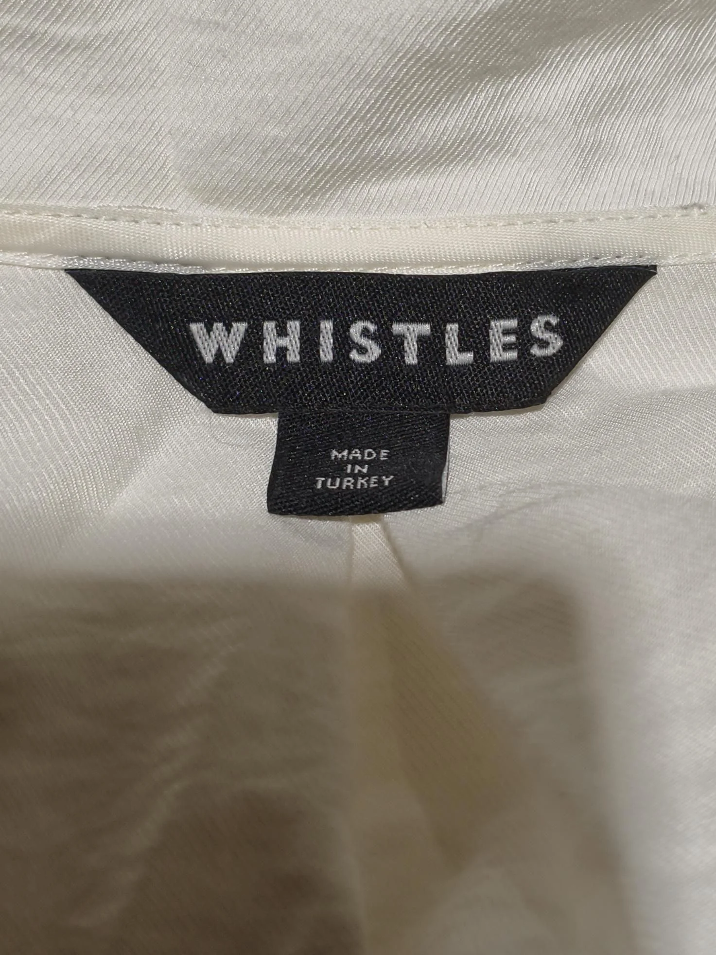Whistles Women's Top UK 10 White Viscose with Polyamide Basic - Image 5