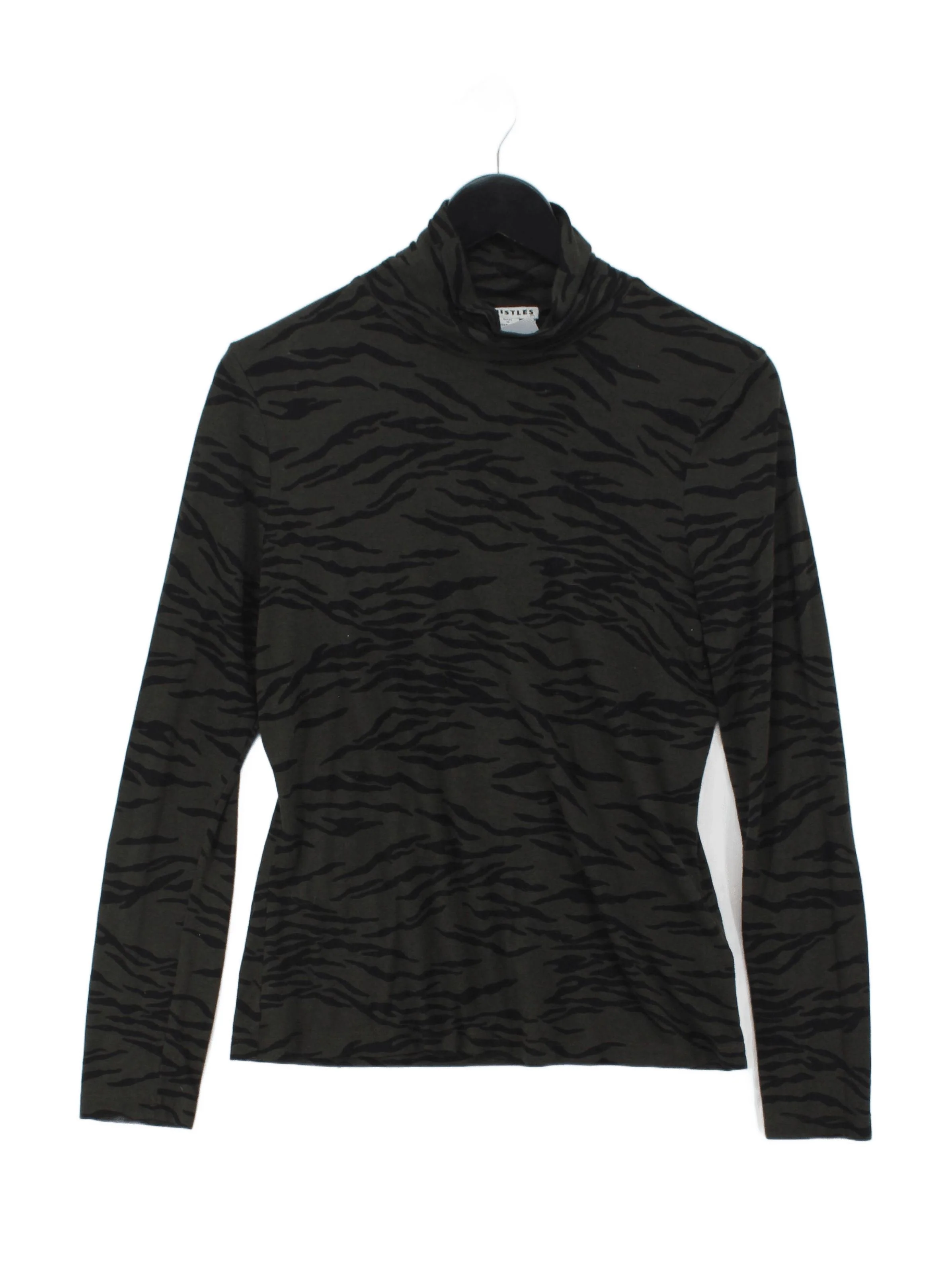 Whistles Women's Top UK 12 Green Polyester with Viscose Jersey