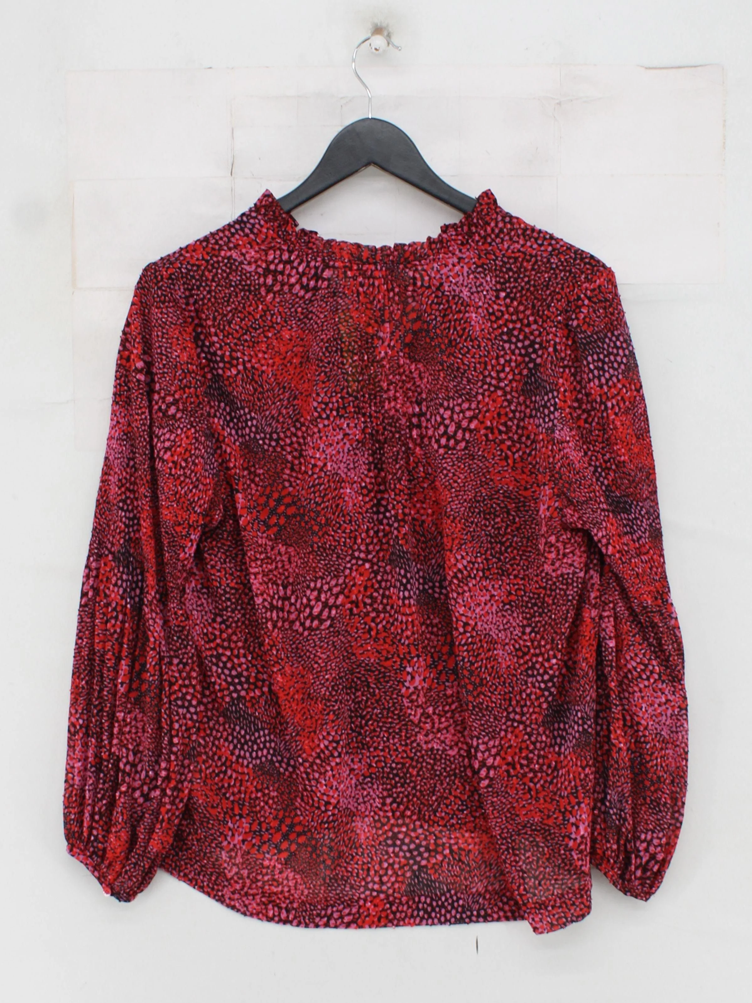 Whistles Women's Top UK 12 Multi 100% Polyester 3/4 Sleeve High Neck Basic - Image 2