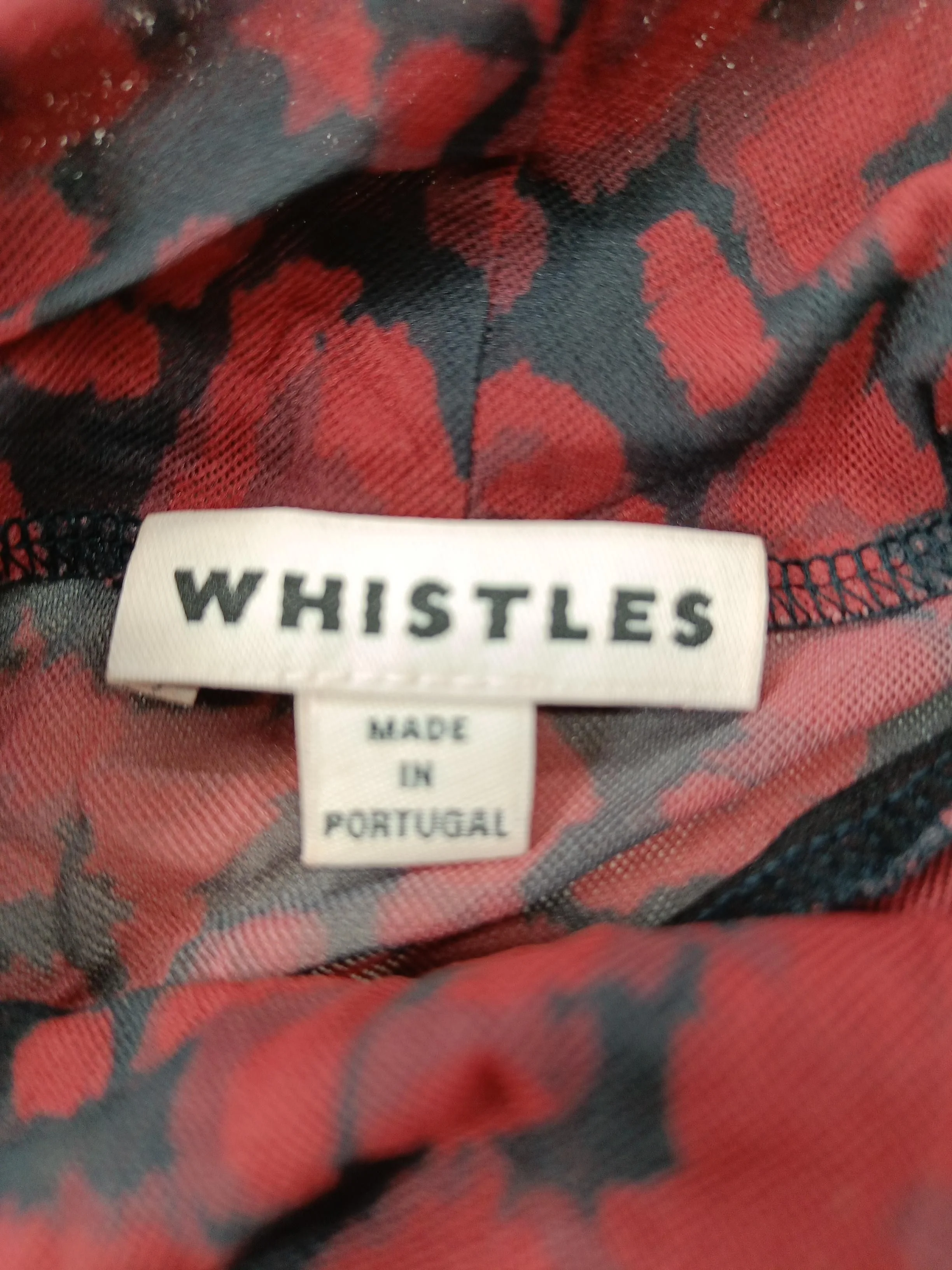 Whistles Women's Top UK 16 Red 100% Polyamide Basic - Image 5