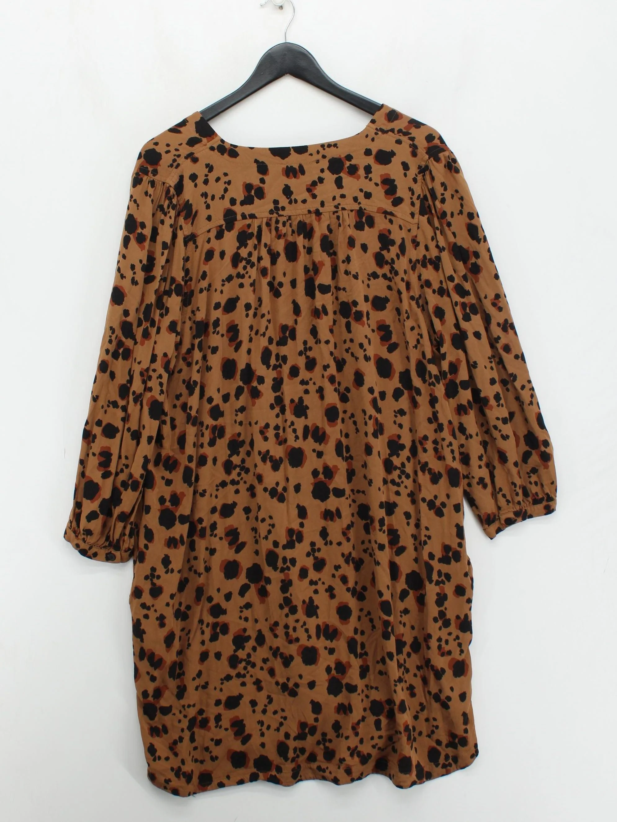 Whistles Women's Top UK 18 Brown 100% Viscose Tunic - Image 2