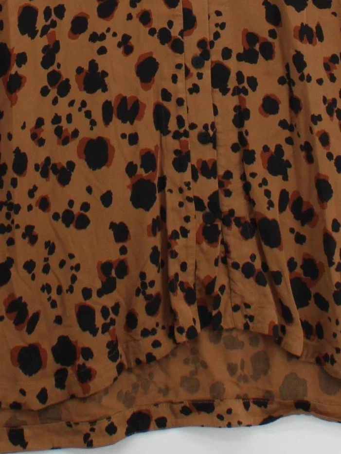 Whistles Women's Top UK 18 Brown 100% Viscose Tunic - Image 4