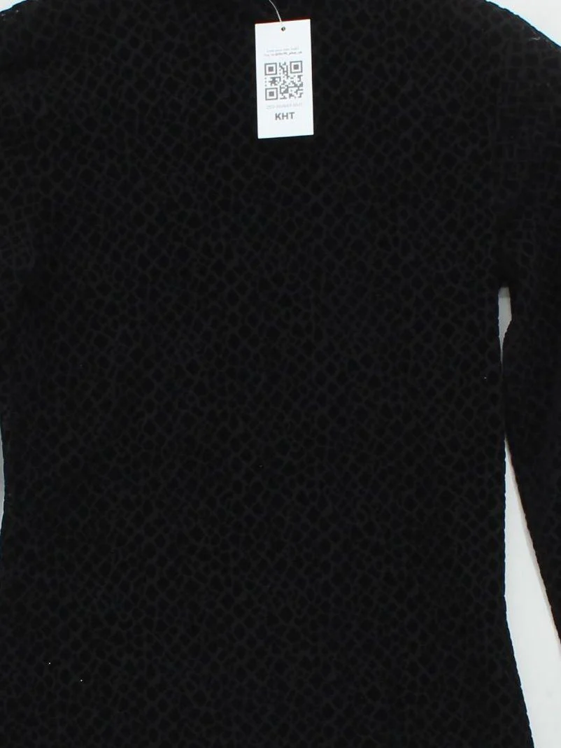 Whistles Women's Top UK 8 Black Polyester with Elastane Basic - Image 3