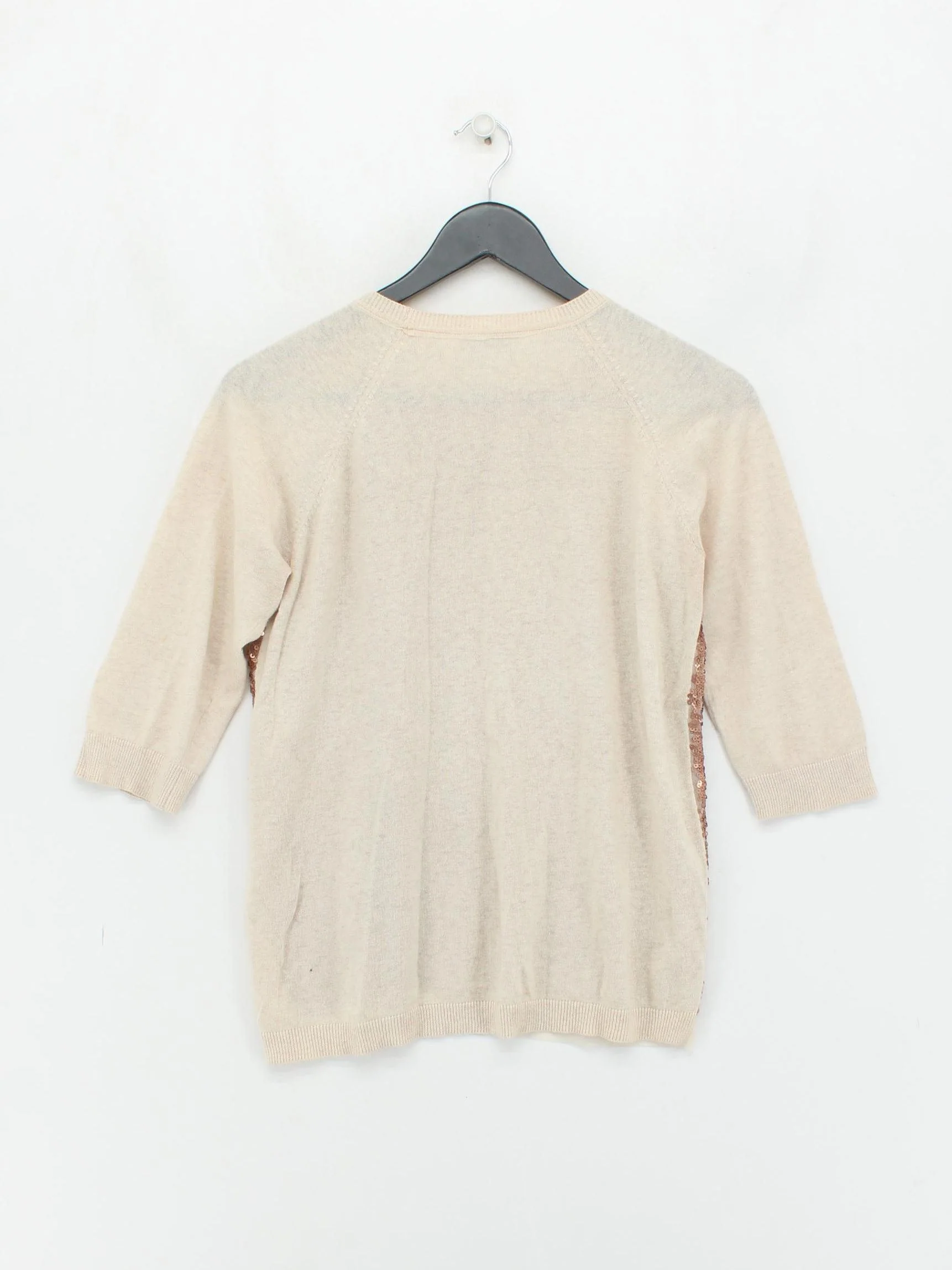 Whistles Women's Top UK 8 Multi 100% Other 3/4 Sleeve Round Neck Basic - Image 2