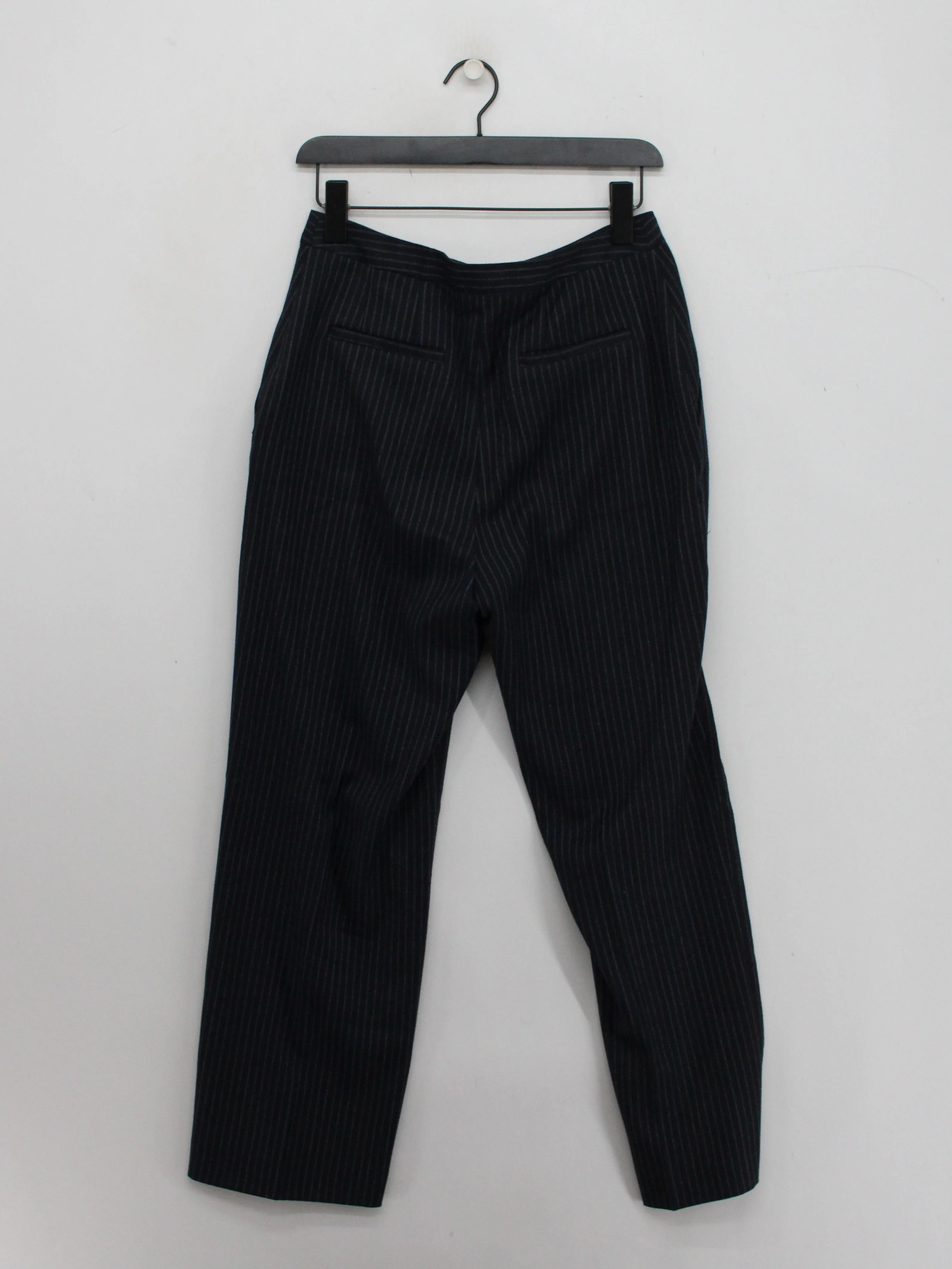 Whistles Women's Trousers L Blue Wool with Polyester, Viscose, Elastane Chino - Image 2