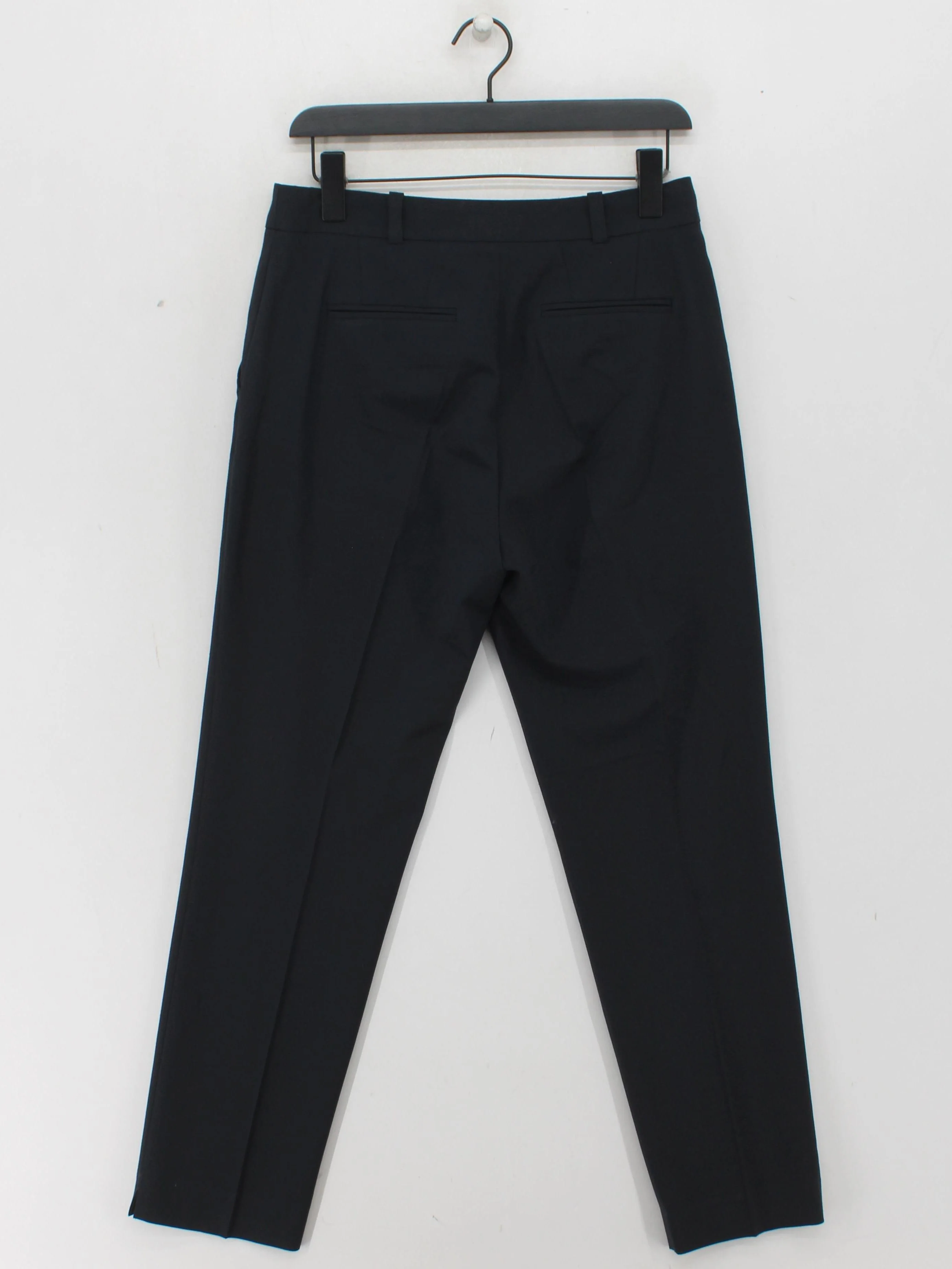 Whistles Women's Trousers S Black Polyester with Viscose, Elastane Tapered Capri - Image 2