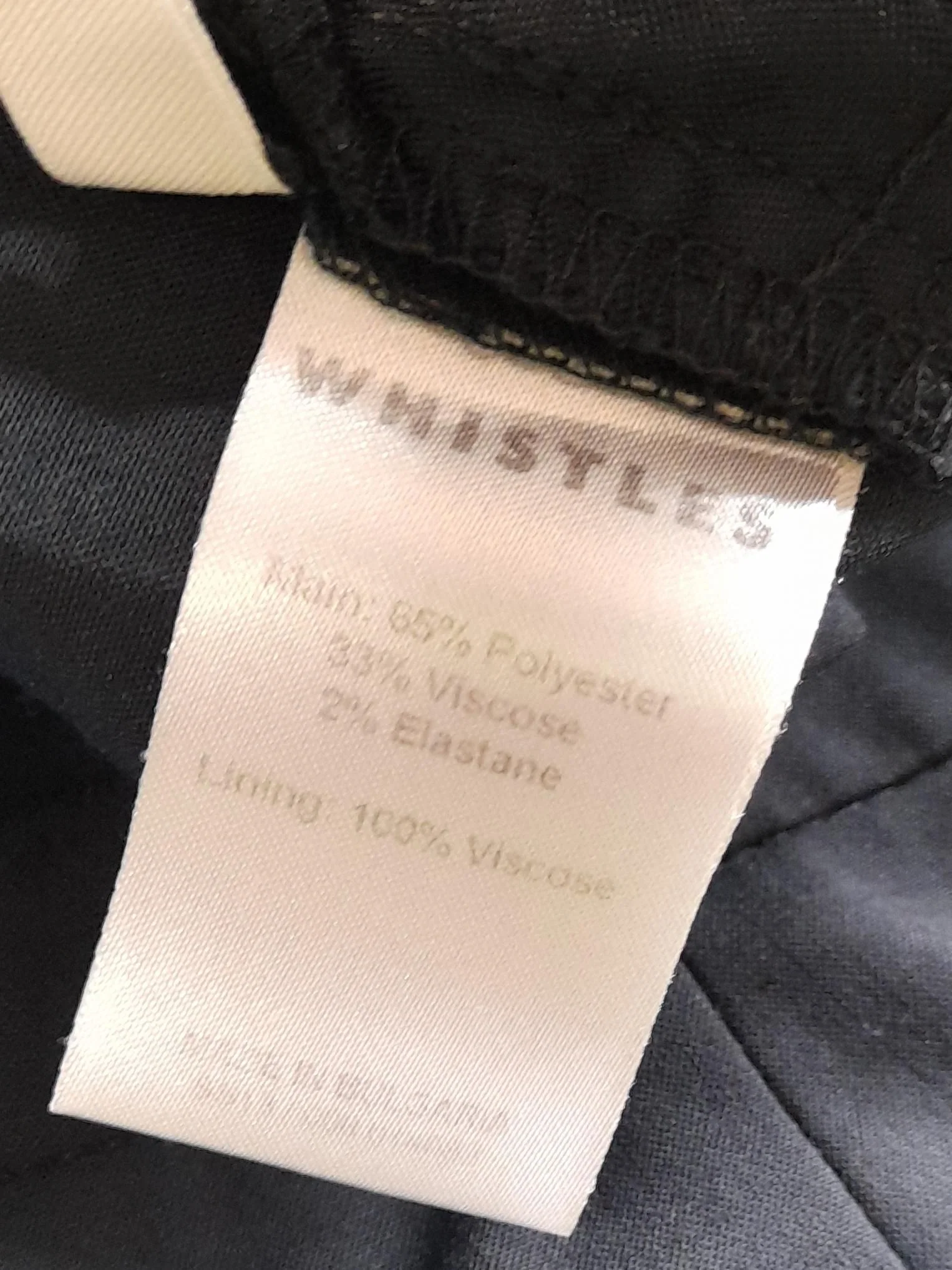 Whistles Women's Trousers S Black Polyester with Viscose, Elastane Tapered Capri - Image 7