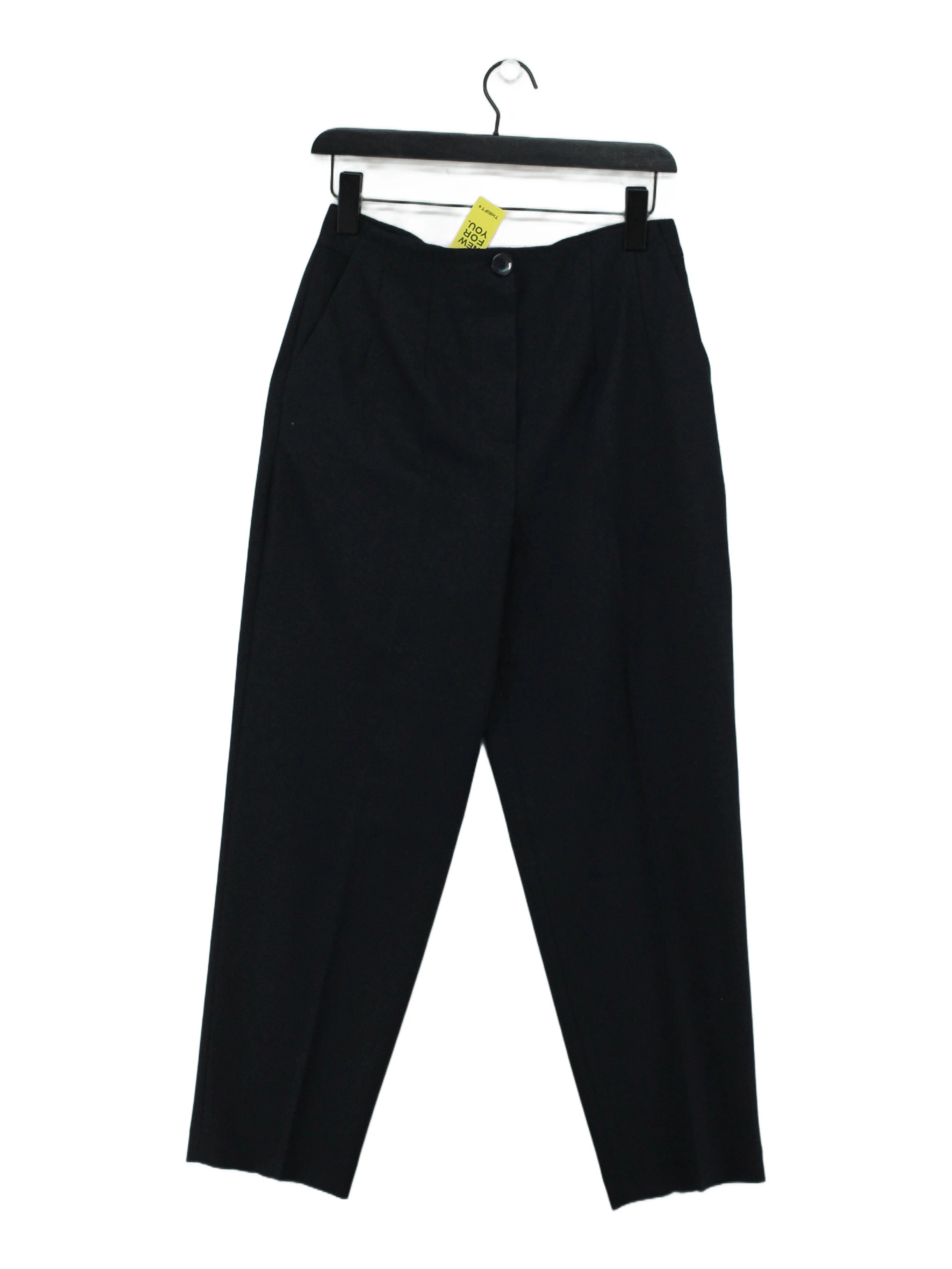Whistles Women's Trousers UK 10 Black Polyester with Viscose, Elastane Chino