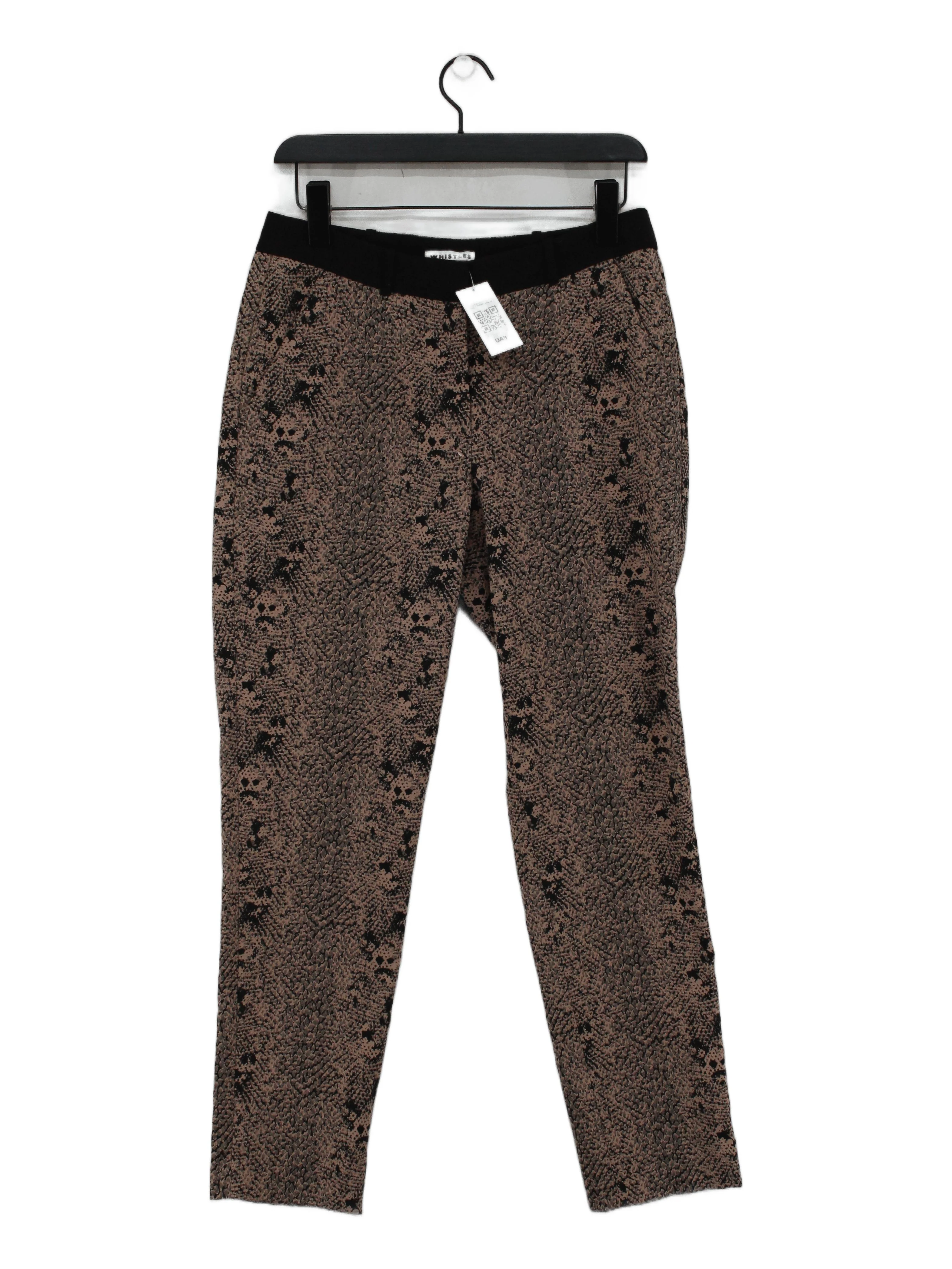 Whistles Women's Trousers UK 10 Brown Polyester