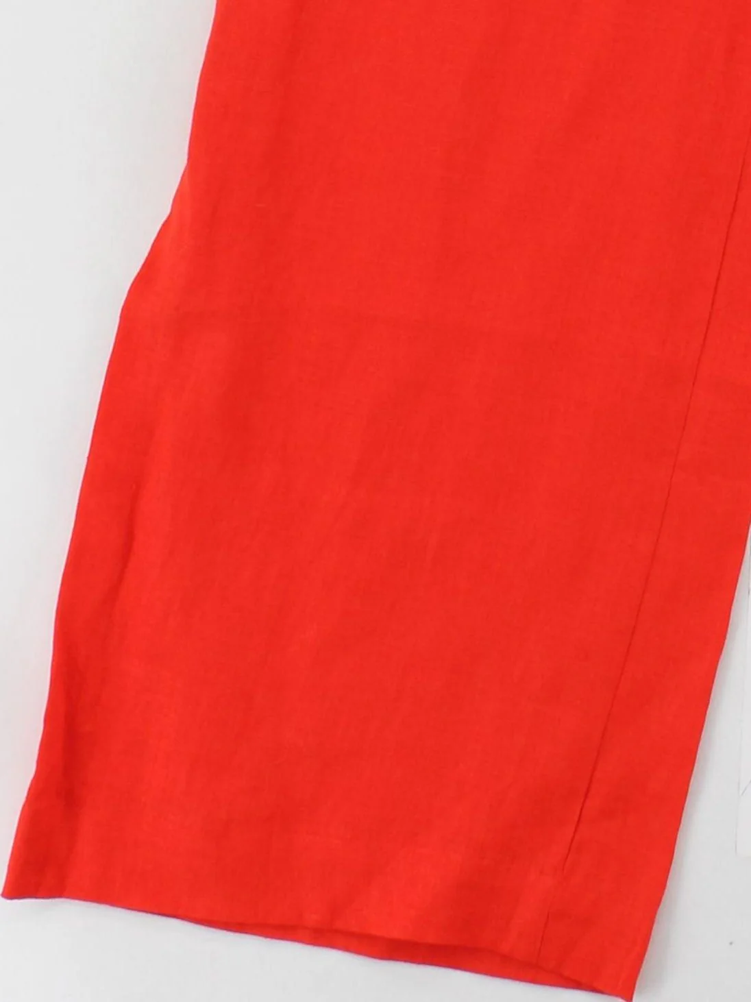 Whistles Women's Trousers UK 10 Red 100% Linen Wide-Leg Cropped New with tags - Image 4
