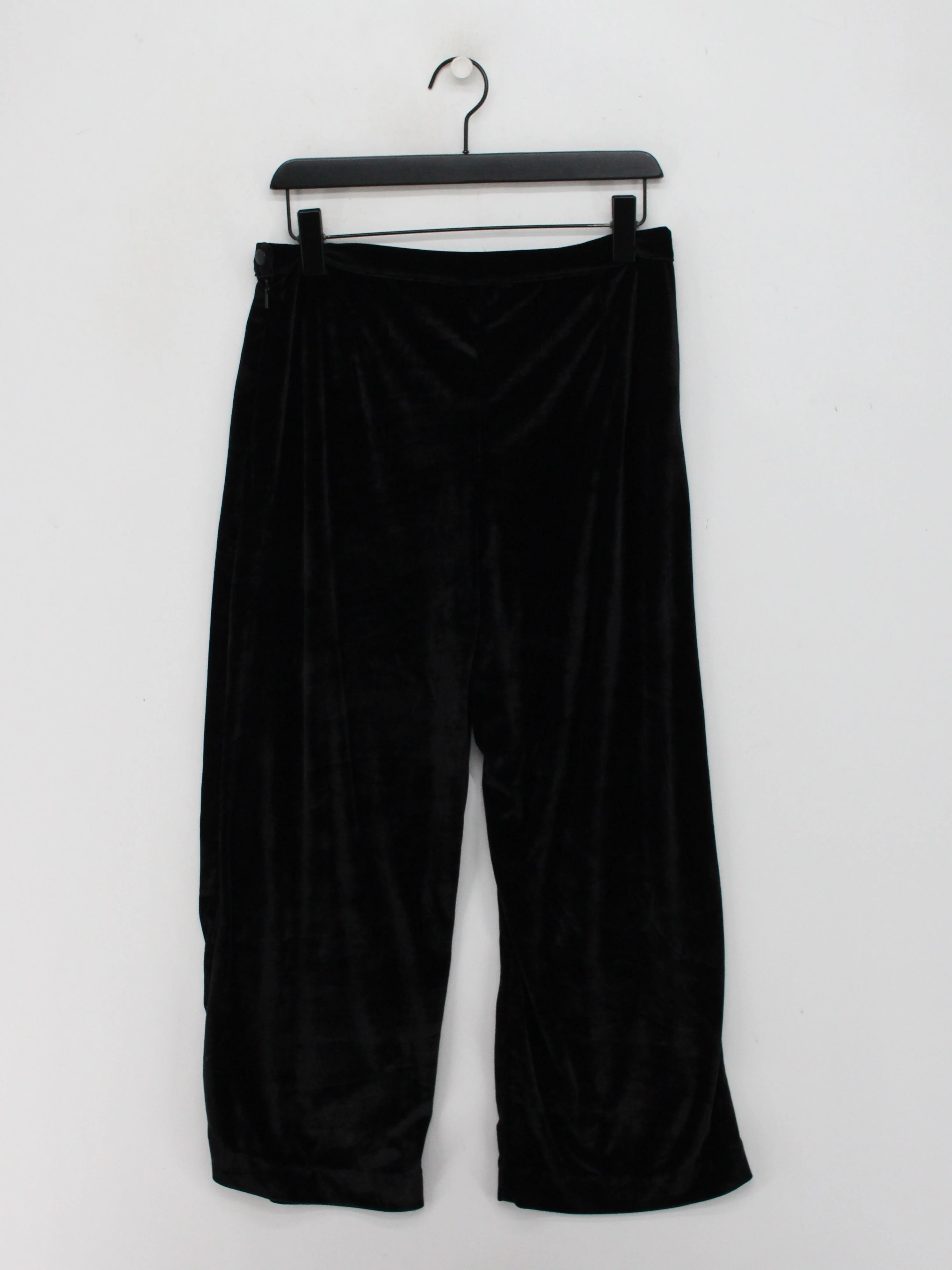 Whistles Women's Trousers UK 12 Black Polyester with Elastane Wide-Leg Cropped - Image 2