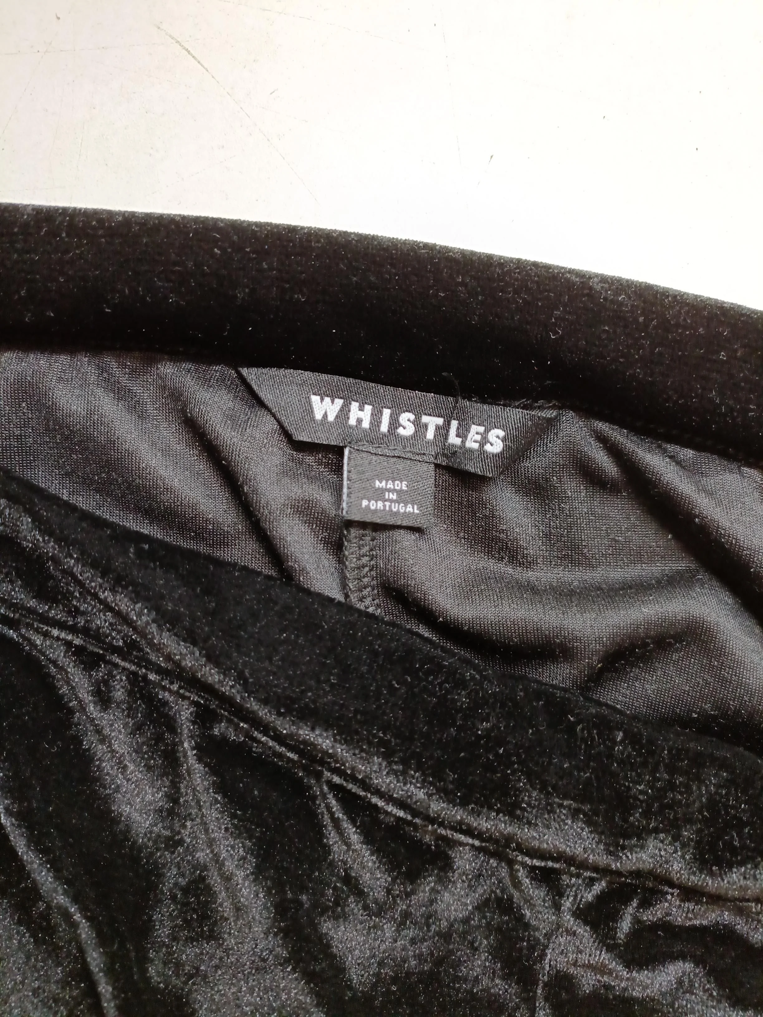 Whistles Women's Trousers UK 12 Black Polyester with Elastane Wide-Leg Cropped - Image 5