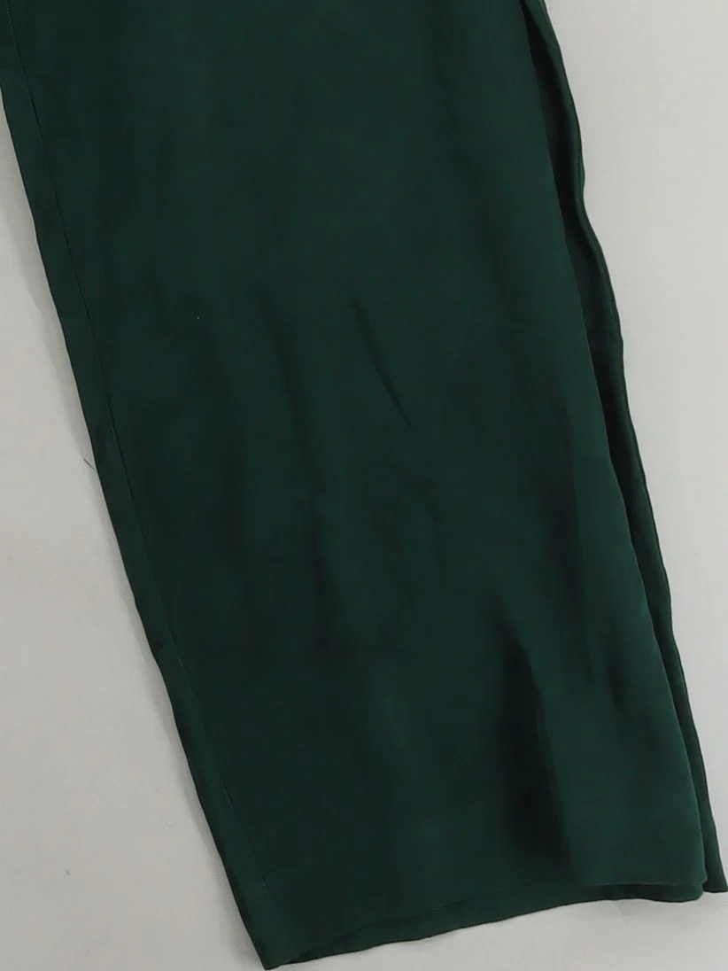 Whistles Women's Trousers UK 16 Green 100% Viscose Wide-Leg Cropped - Image 4
