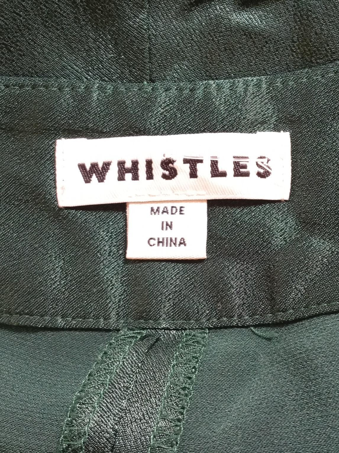 Whistles Women's Trousers UK 16 Green 100% Viscose Wide-Leg Cropped - Image 6
