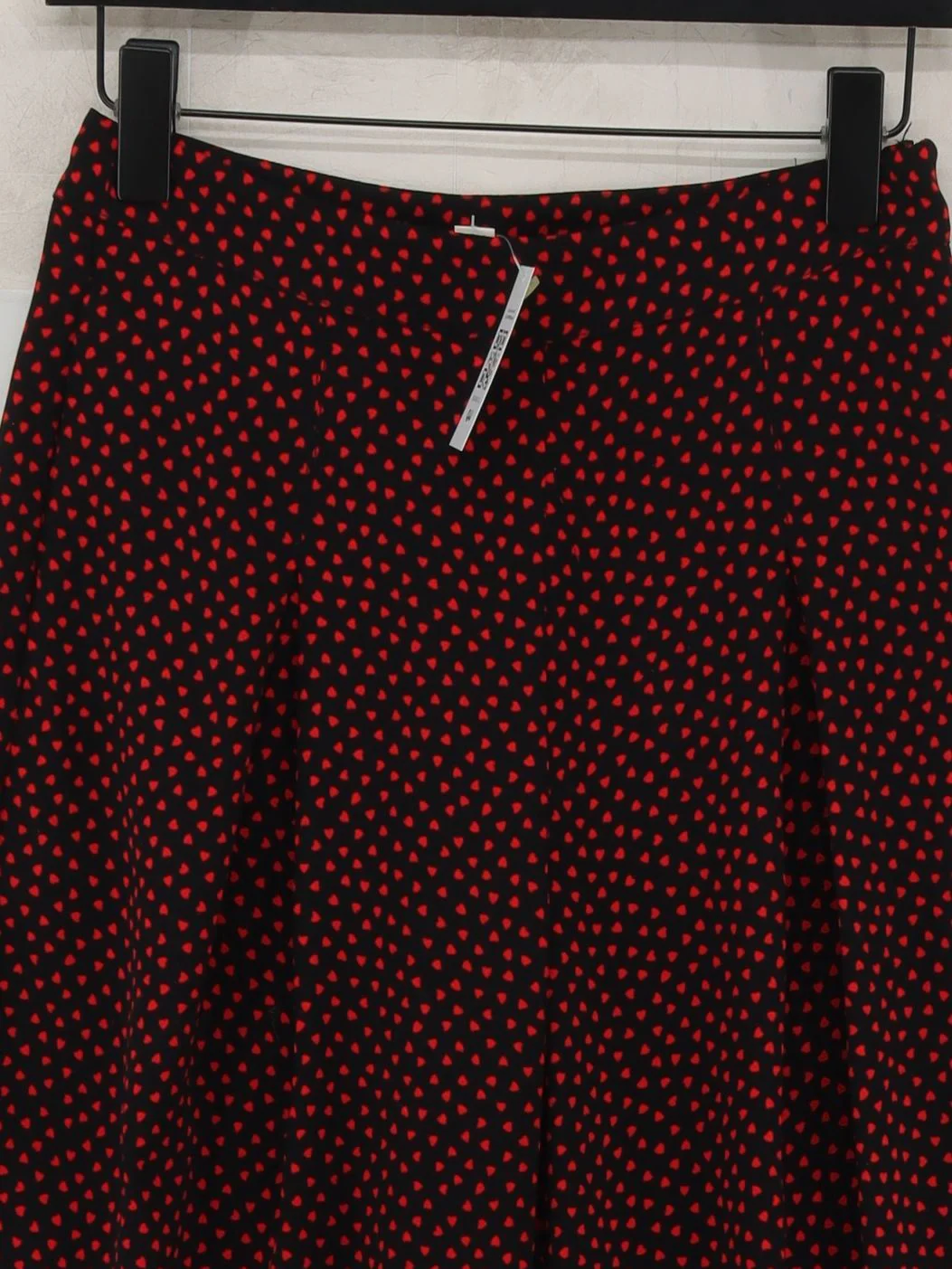 Whistles Women's Trousers UK 8 Black Geometric 100% Polyester Wide-Leg Cropped - Image 3