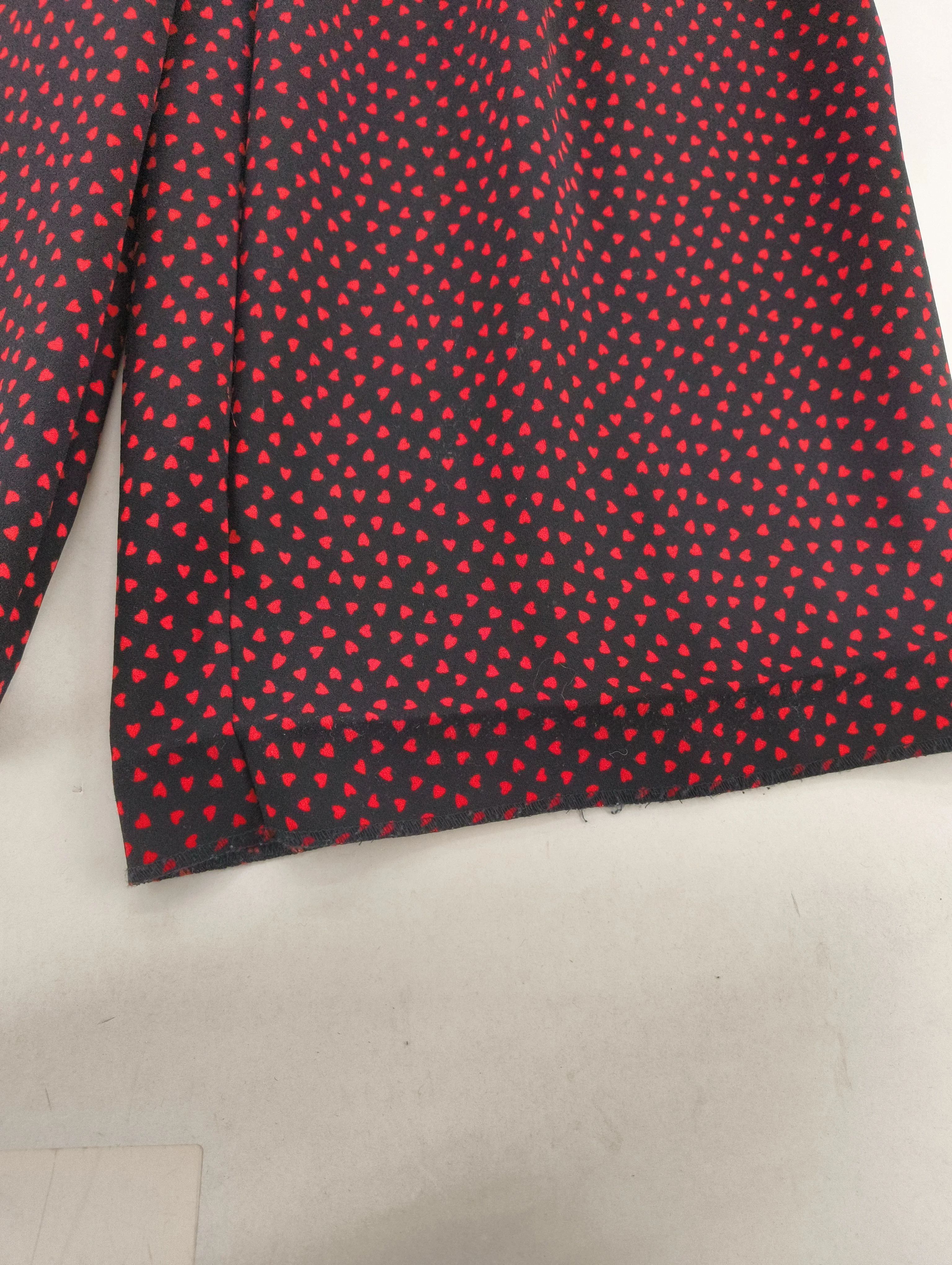 Whistles Women's Trousers UK 8 Black Geometric 100% Polyester Wide-Leg Cropped - Image 5