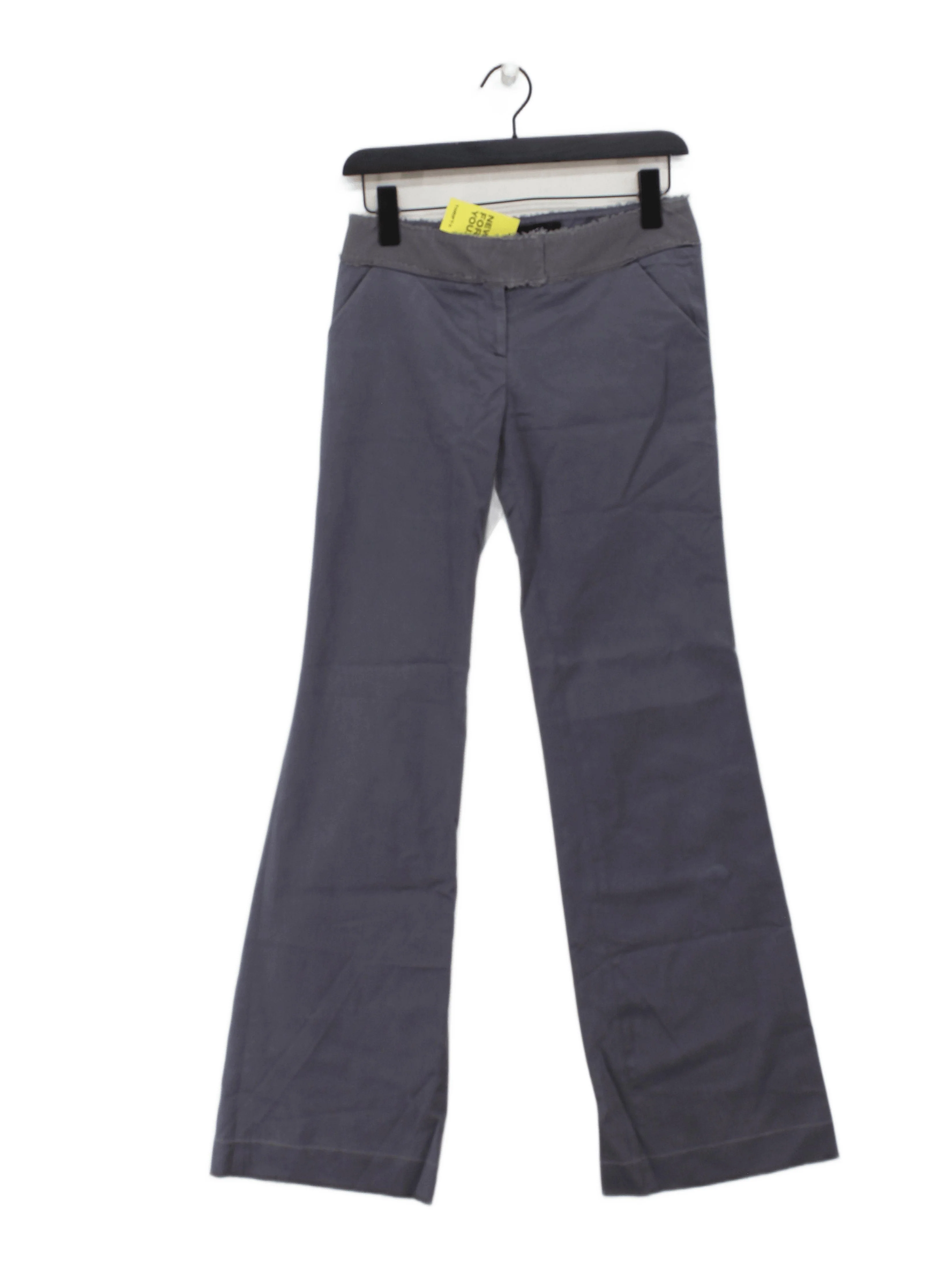 Whistles Women's Trousers UK 8 Grey Cotton with Polyamide, Elastane Flared Chino