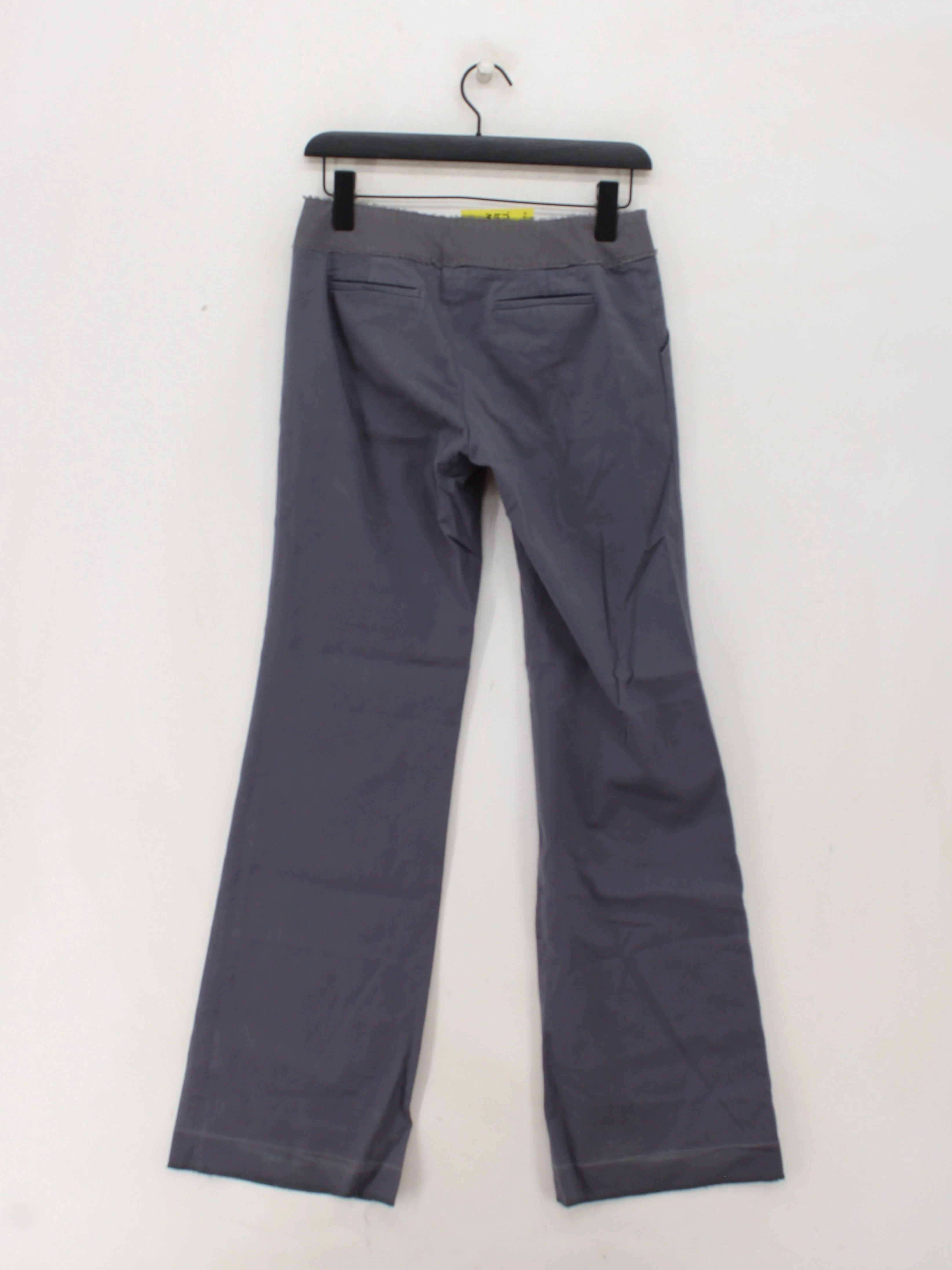 Whistles Women's Trousers UK 8 Grey Cotton with Polyamide, Elastane Flared Chino - Image 2