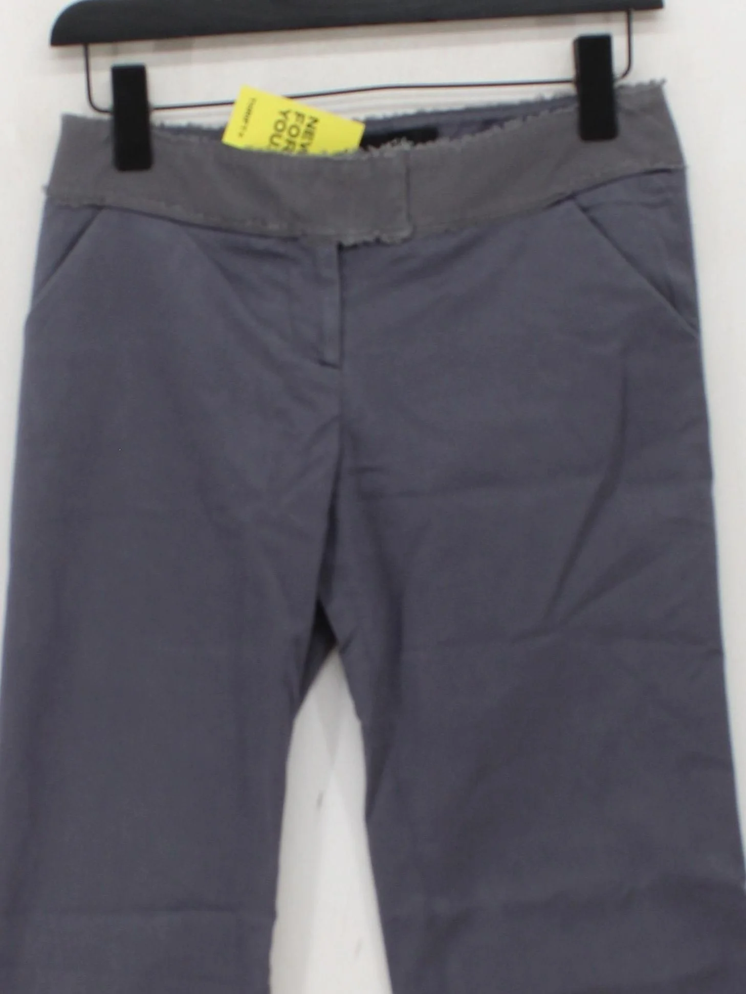 Whistles Women's Trousers UK 8 Grey Cotton with Polyamide, Elastane Flared Chino - Image 3