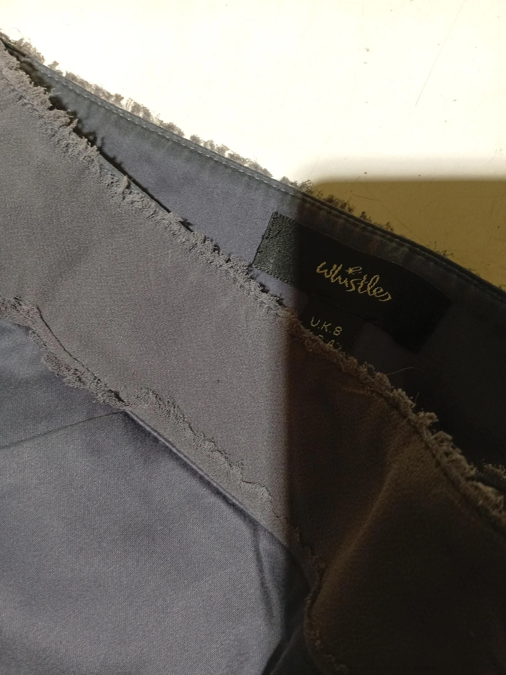Whistles Women's Trousers UK 8 Grey Cotton with Polyamide, Elastane Flared Chino - Image 7