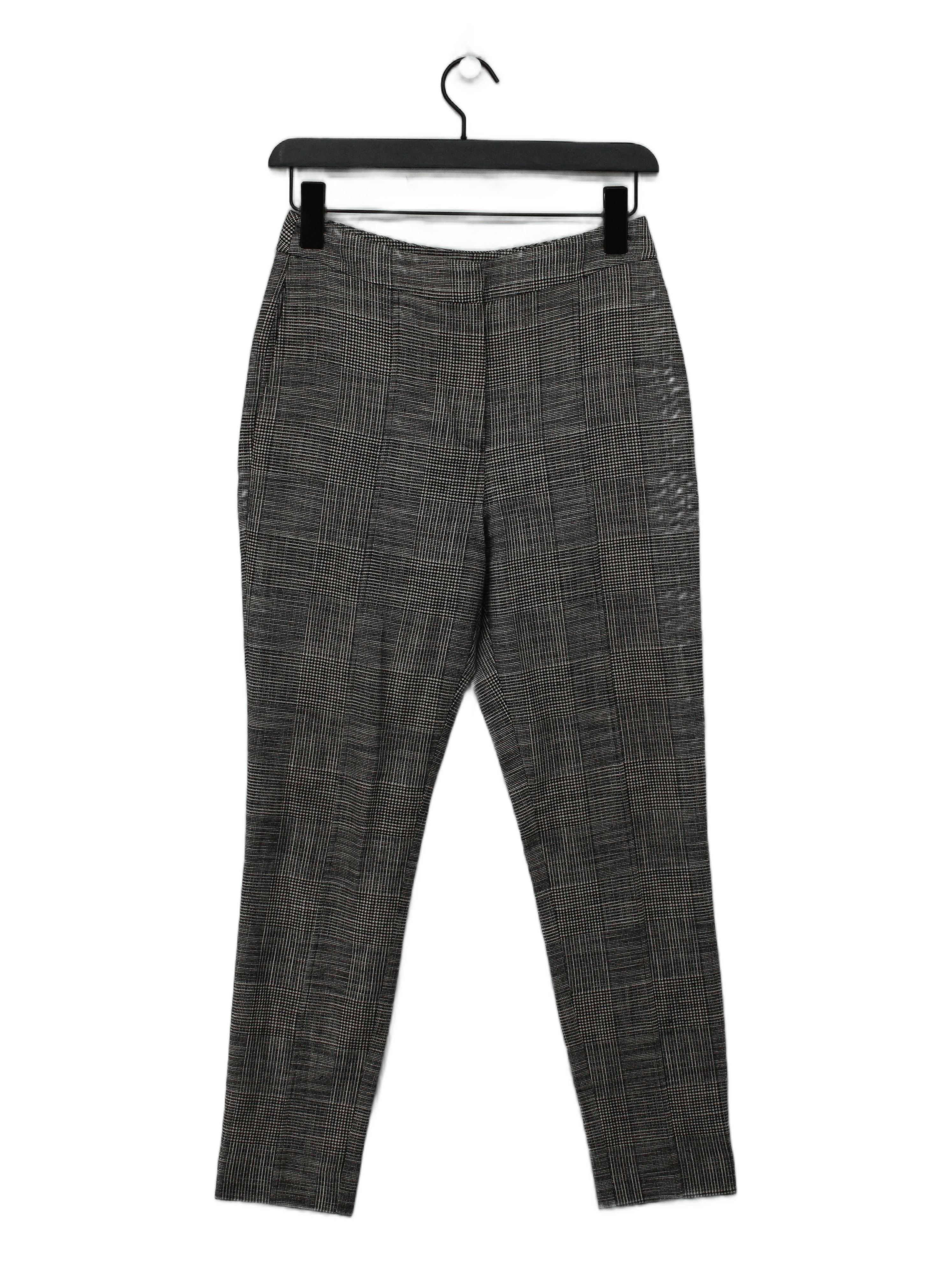 Whistles Women's Trousers UK 8 Grey Polyester with Viscose, Elastane Capri