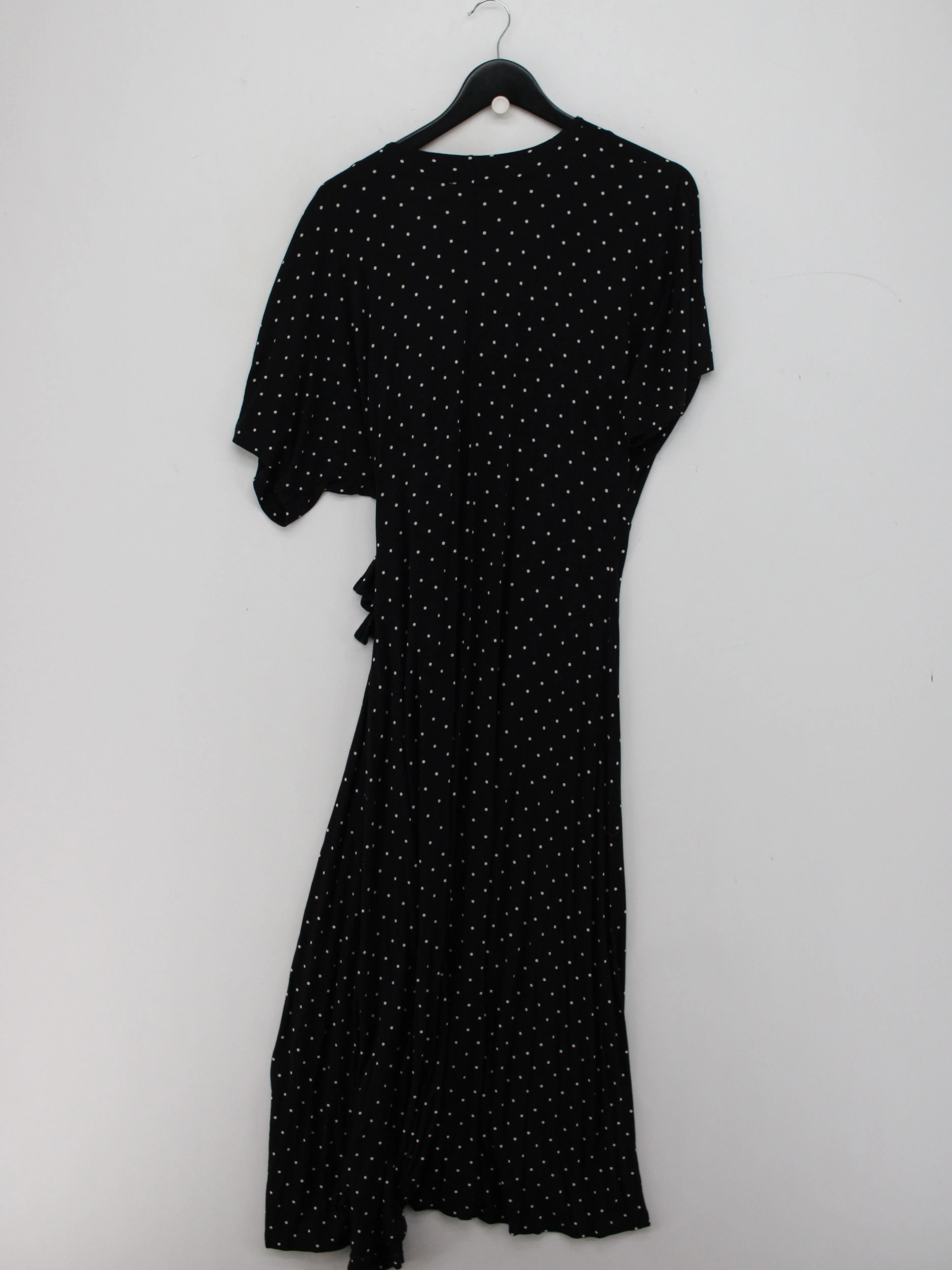 Whistles Wrap Midi Dress UK16 in Black - Image 2