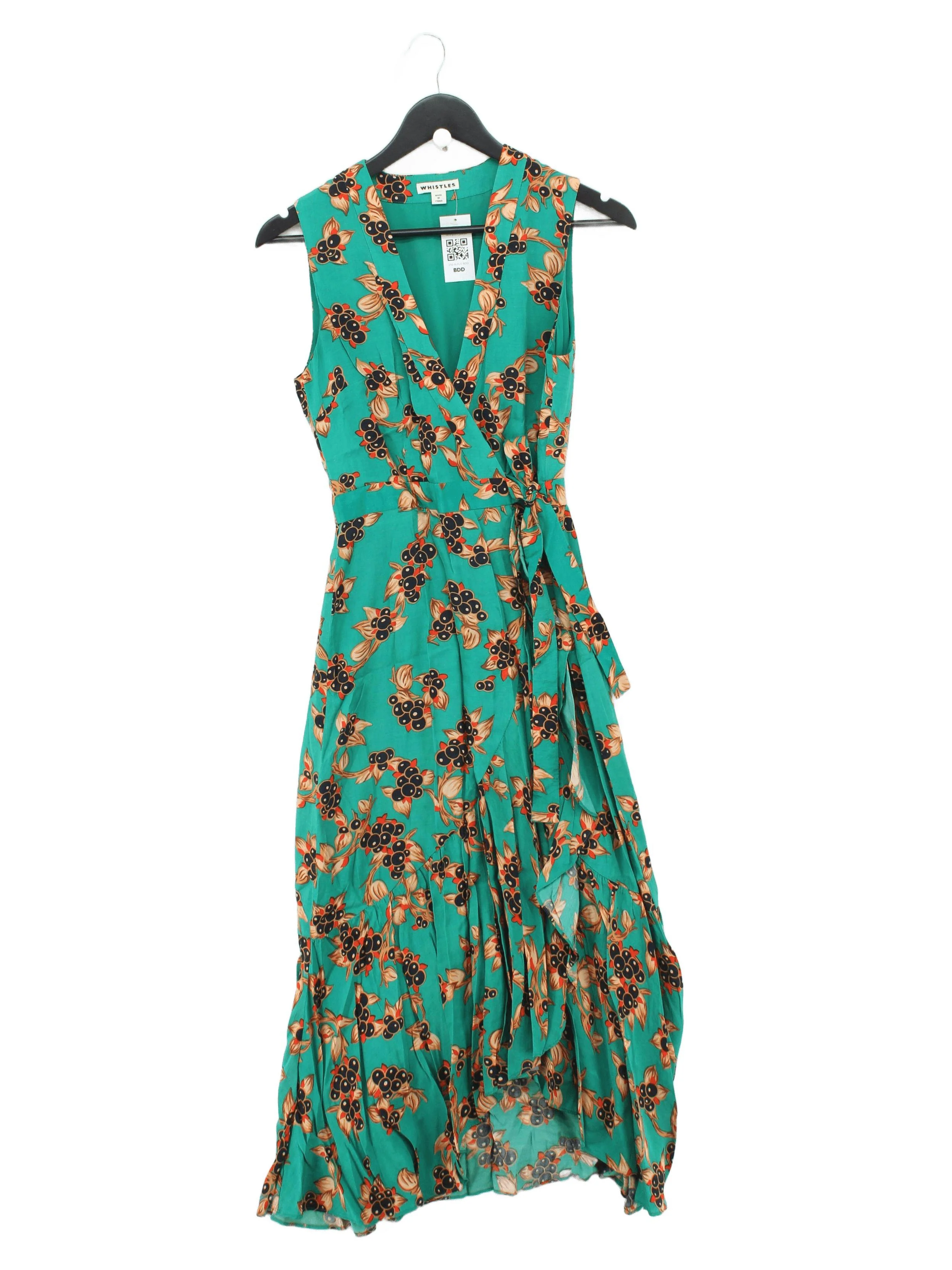 Whistles Wrap Midi Dress UK6 in Green