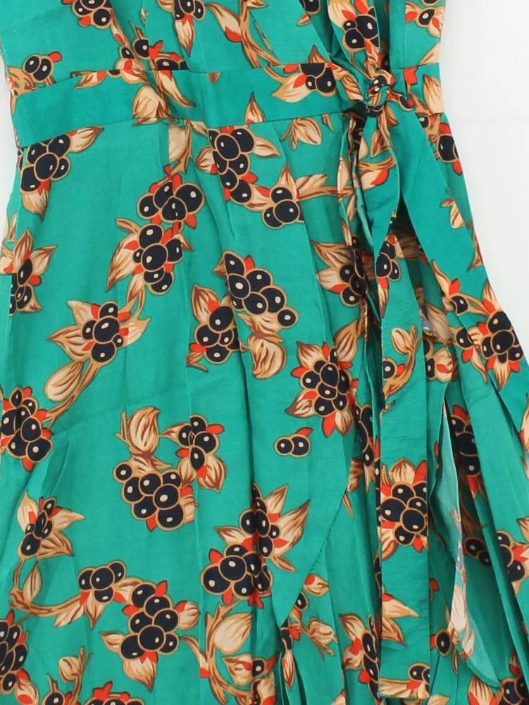 Whistles Wrap Midi Dress UK6 in Green - Image 3