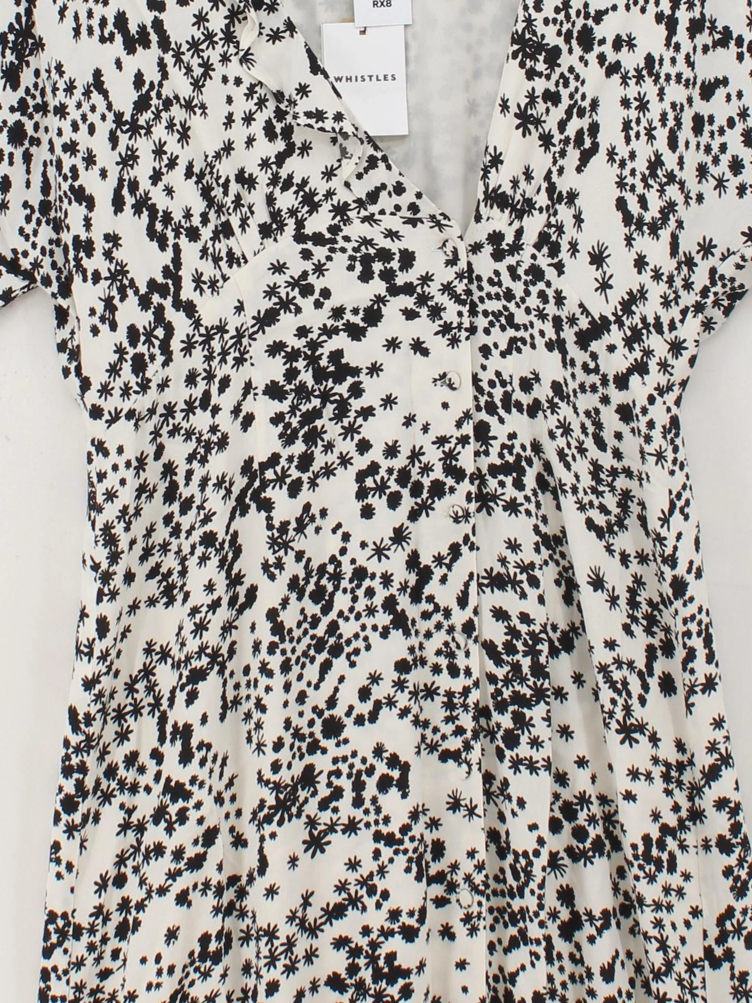 Whistles Wrap Midi Dress UK8 in White - Image 3