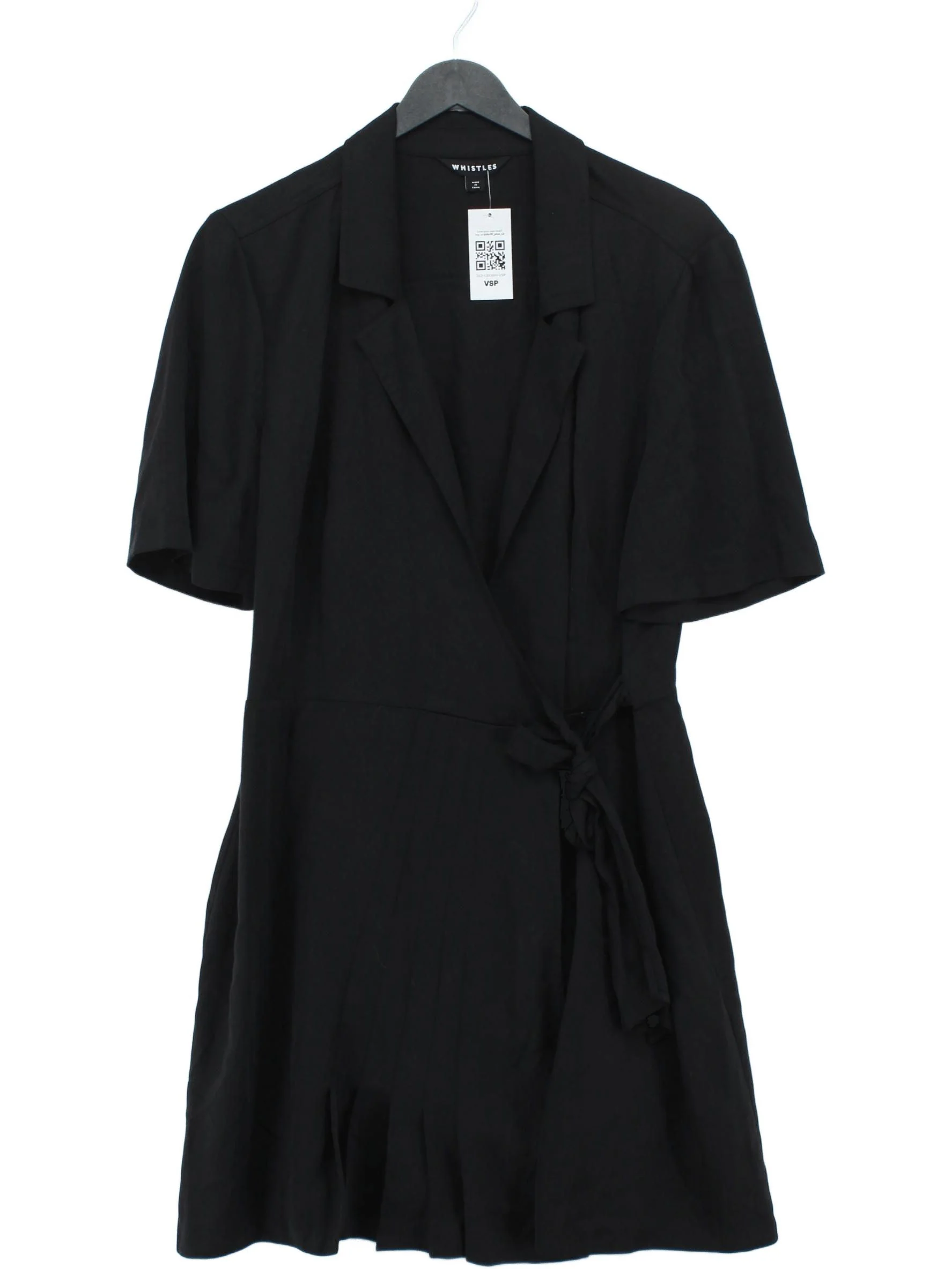 Whistles Wrap Mini Dress UK16 in Black