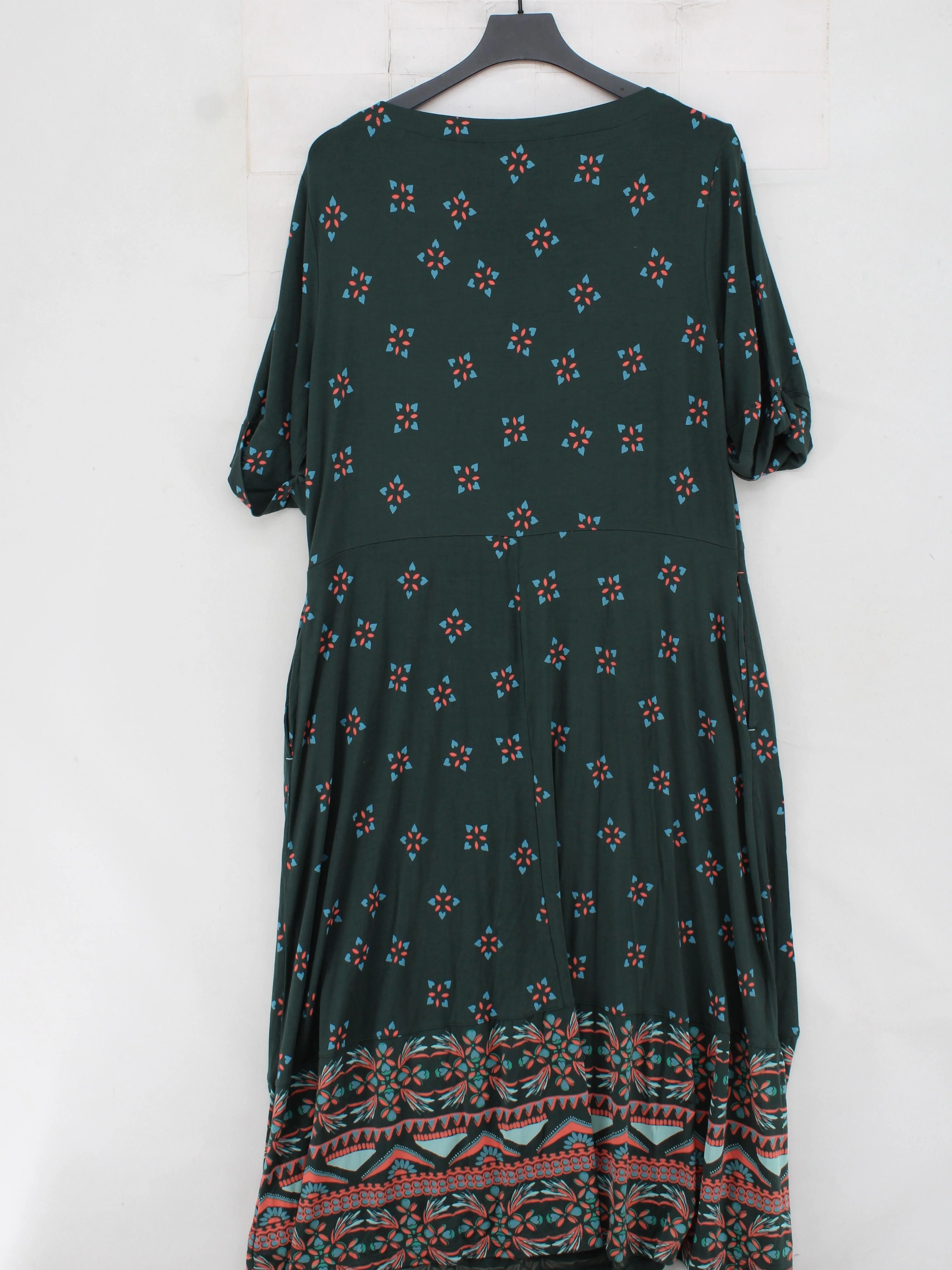 White Stuff A-Line Midi Dress UK18 in Green - Image 2
