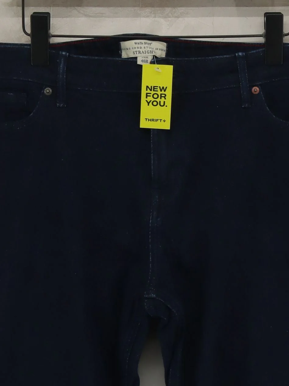 White Stuff Men's Jeans W 18 in Blue Cotton with Elastane Straight - Image 3