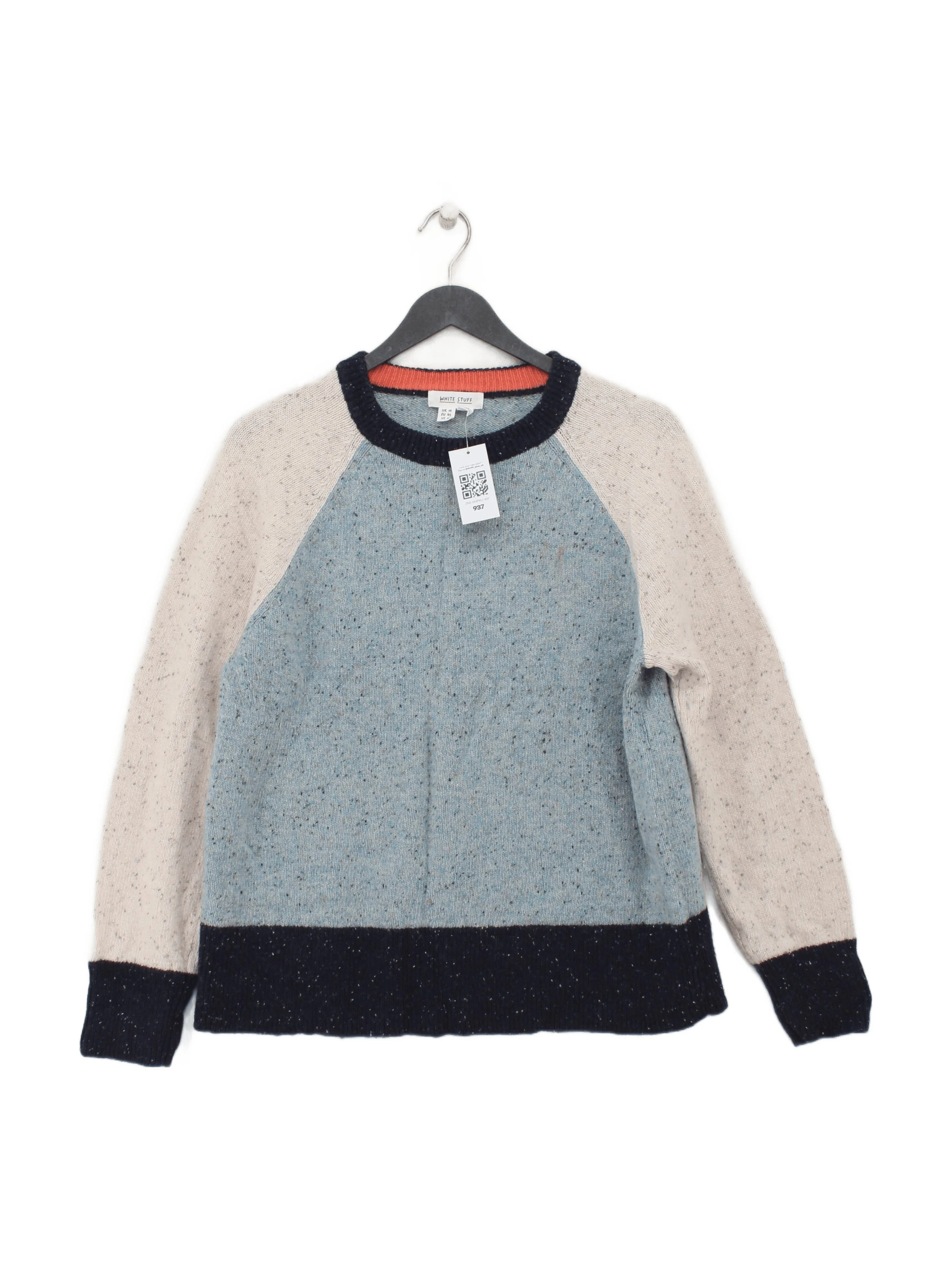 White Stuff Men's Jumper L Multi Wool with Nylon Crew Neck Pullover