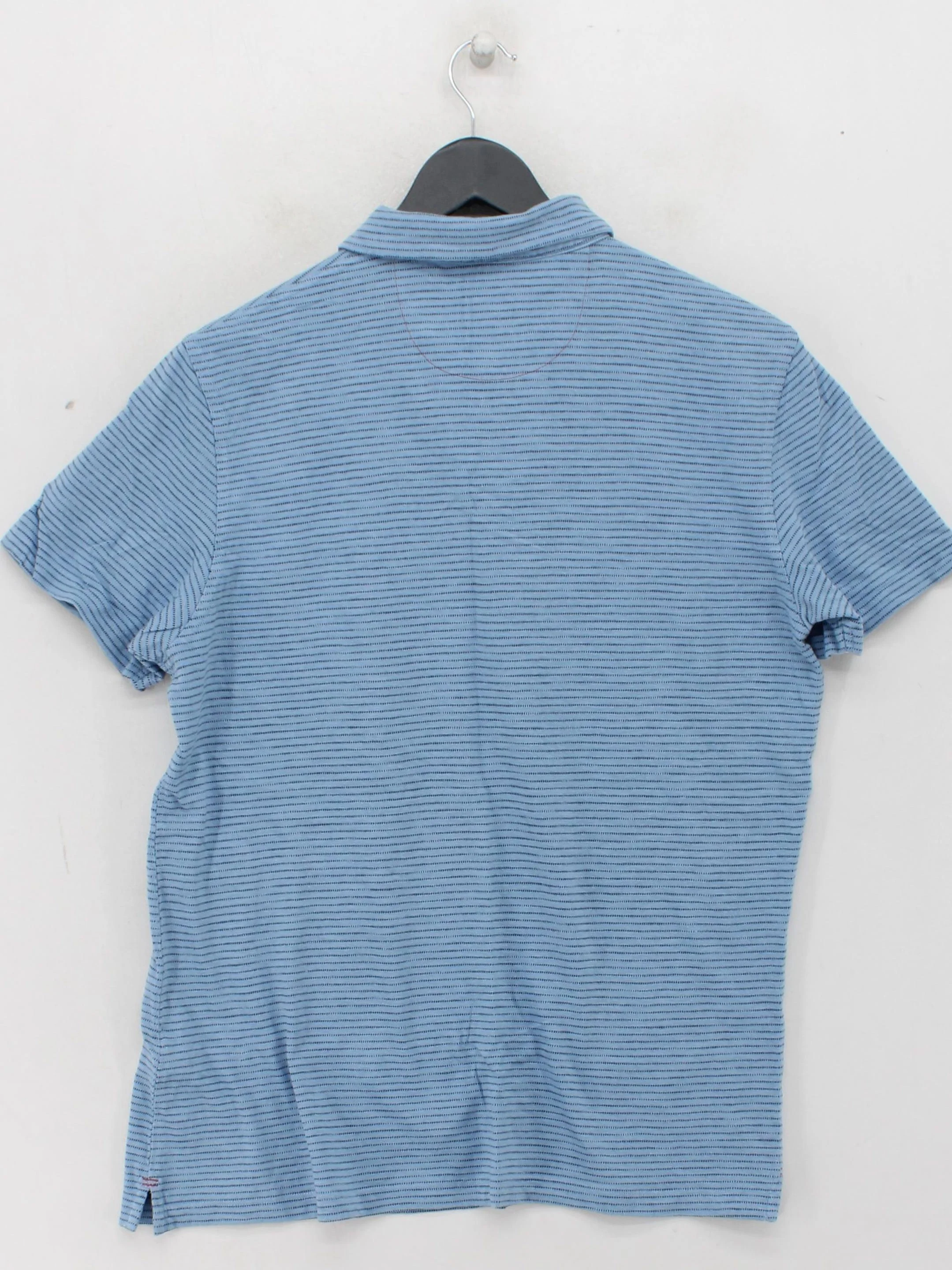 White Stuff Men's Polo S Blue Striped 100% Cotton Basic - Image 2