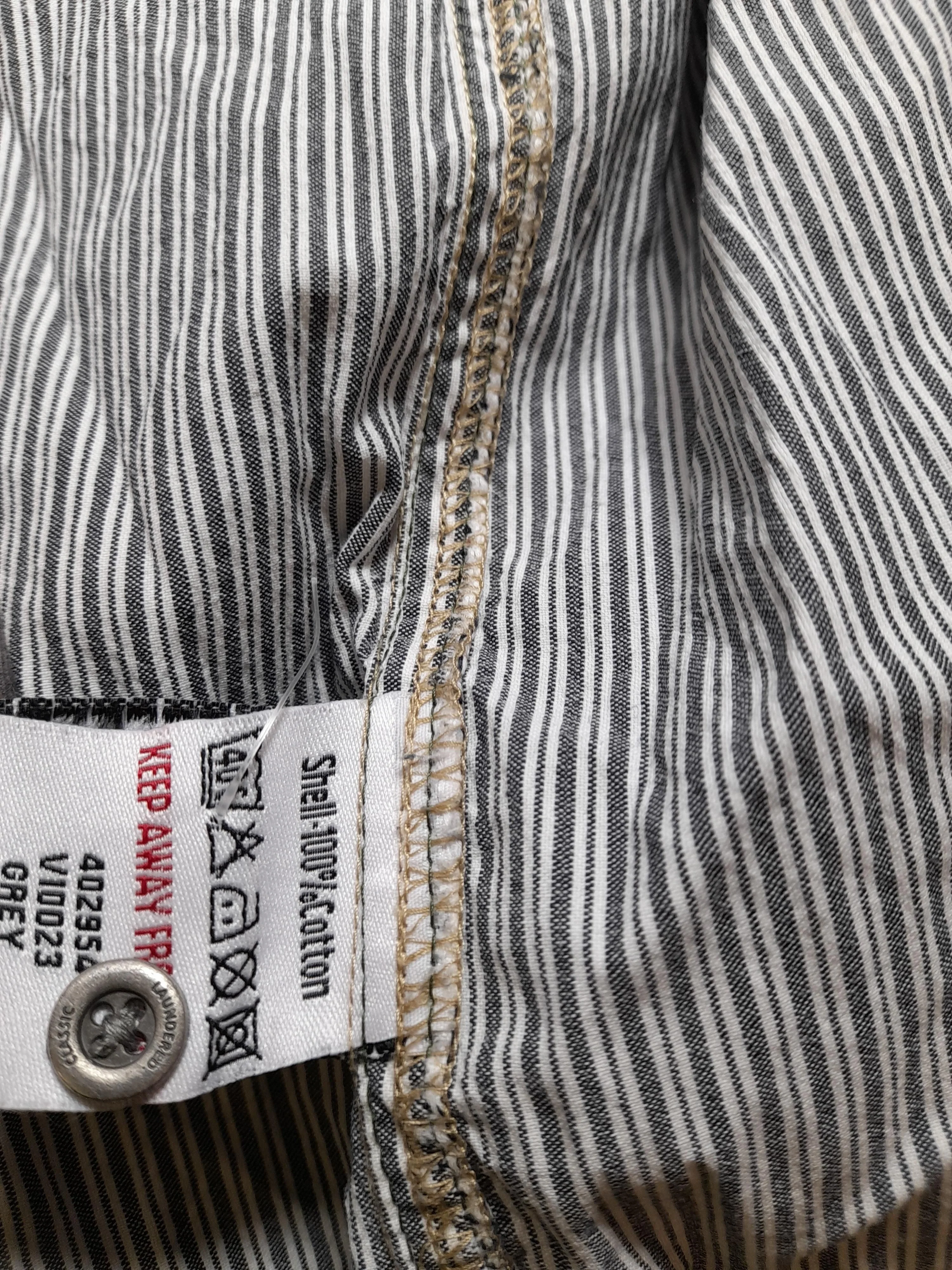 White Stuff Men's Shirt L Grey Striped 100% Cotton Basic - Image 6