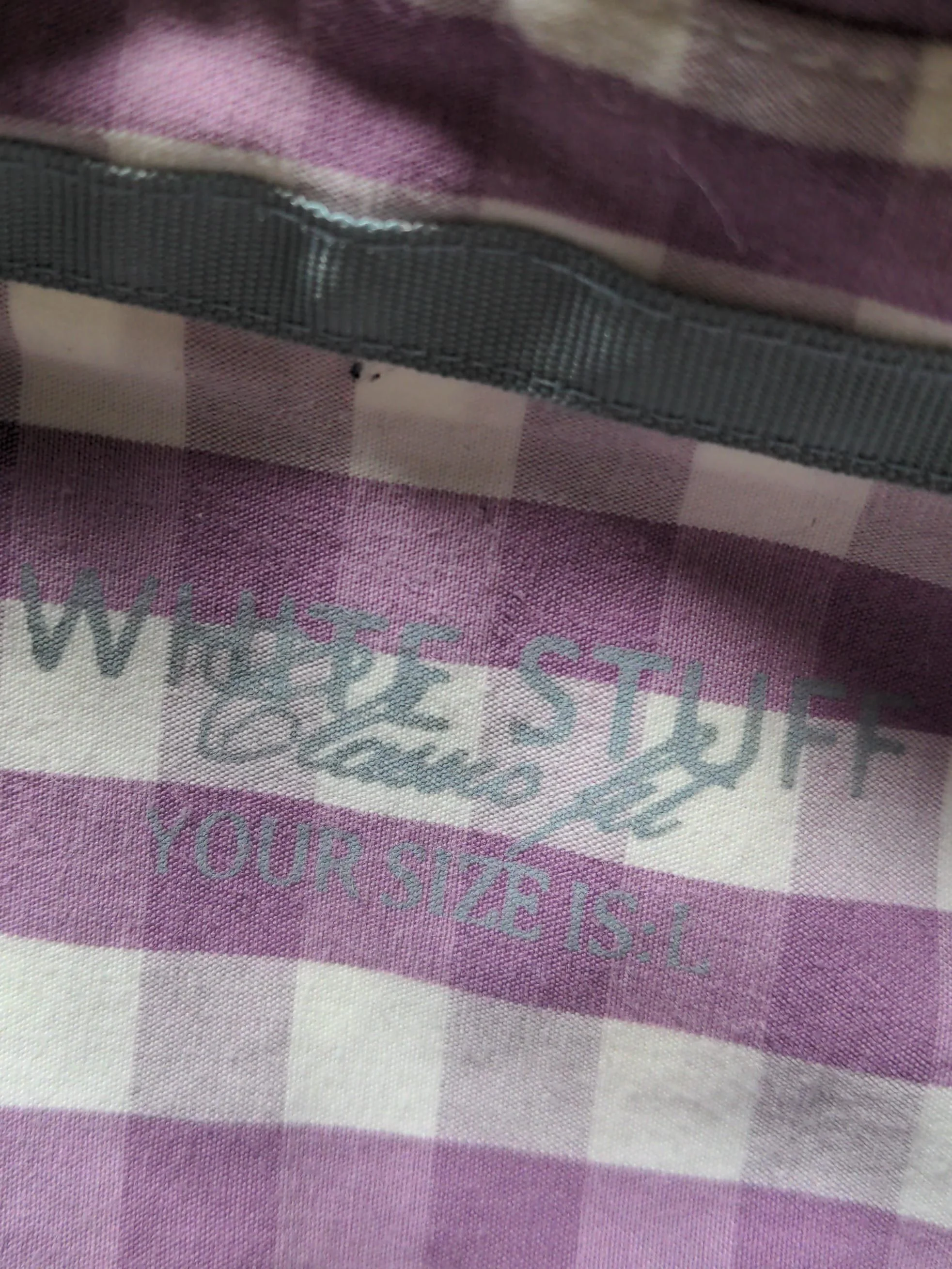 White Stuff Men's Shirt L Purple Checkered 100% Cotton Basic - Image 5