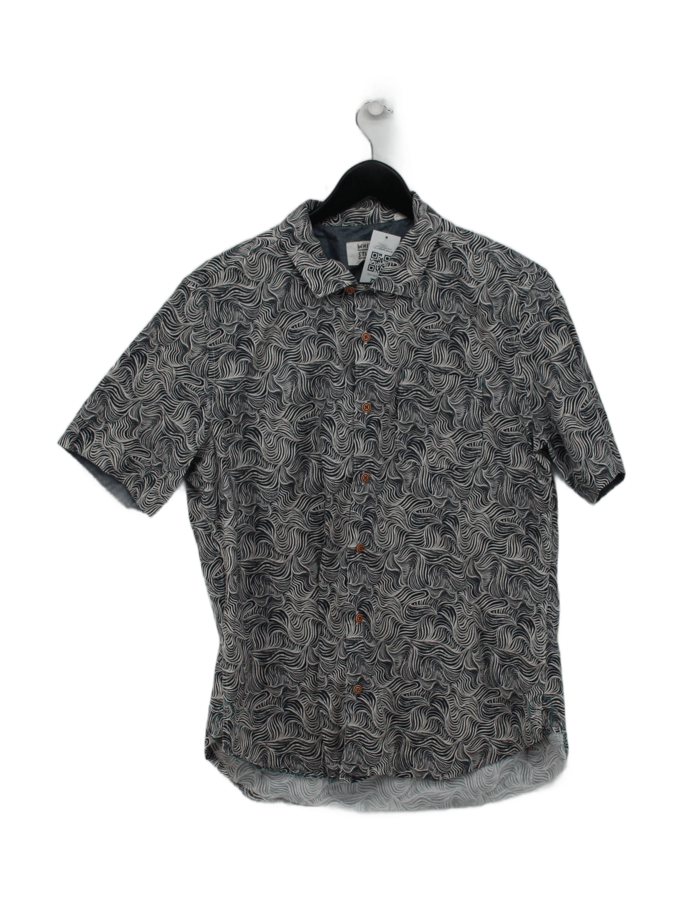 White Stuff Men's Shirt M Grey Cotton with Elastane Basic