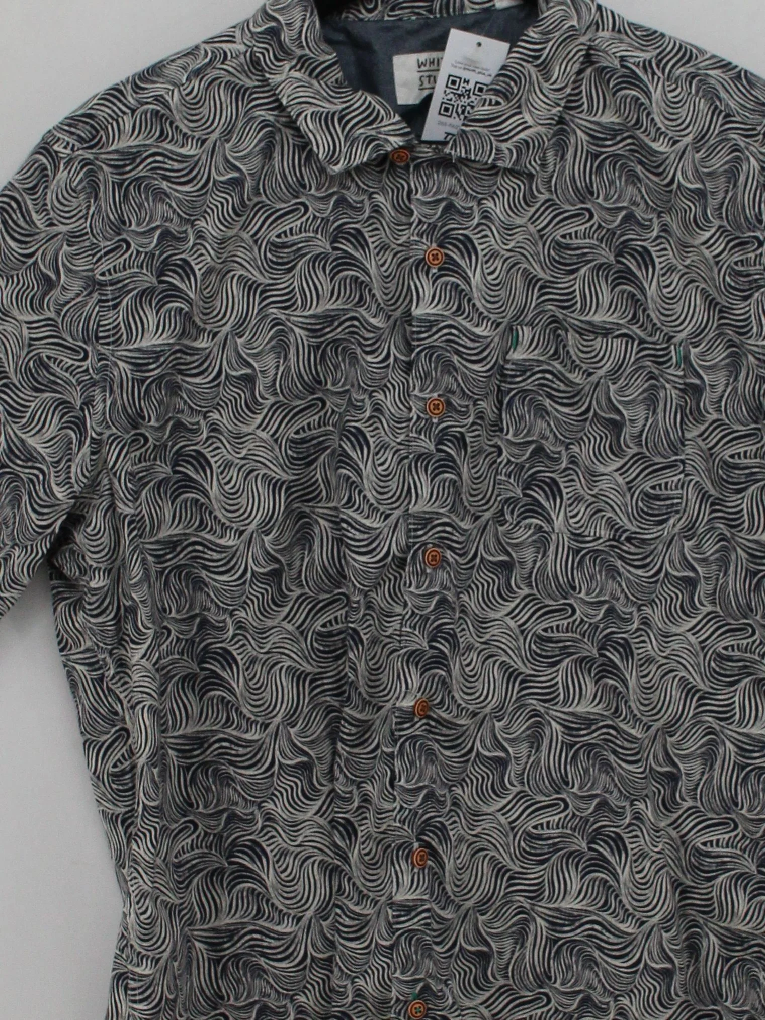 White Stuff Men's Shirt M Grey Cotton with Elastane Basic - Image 3