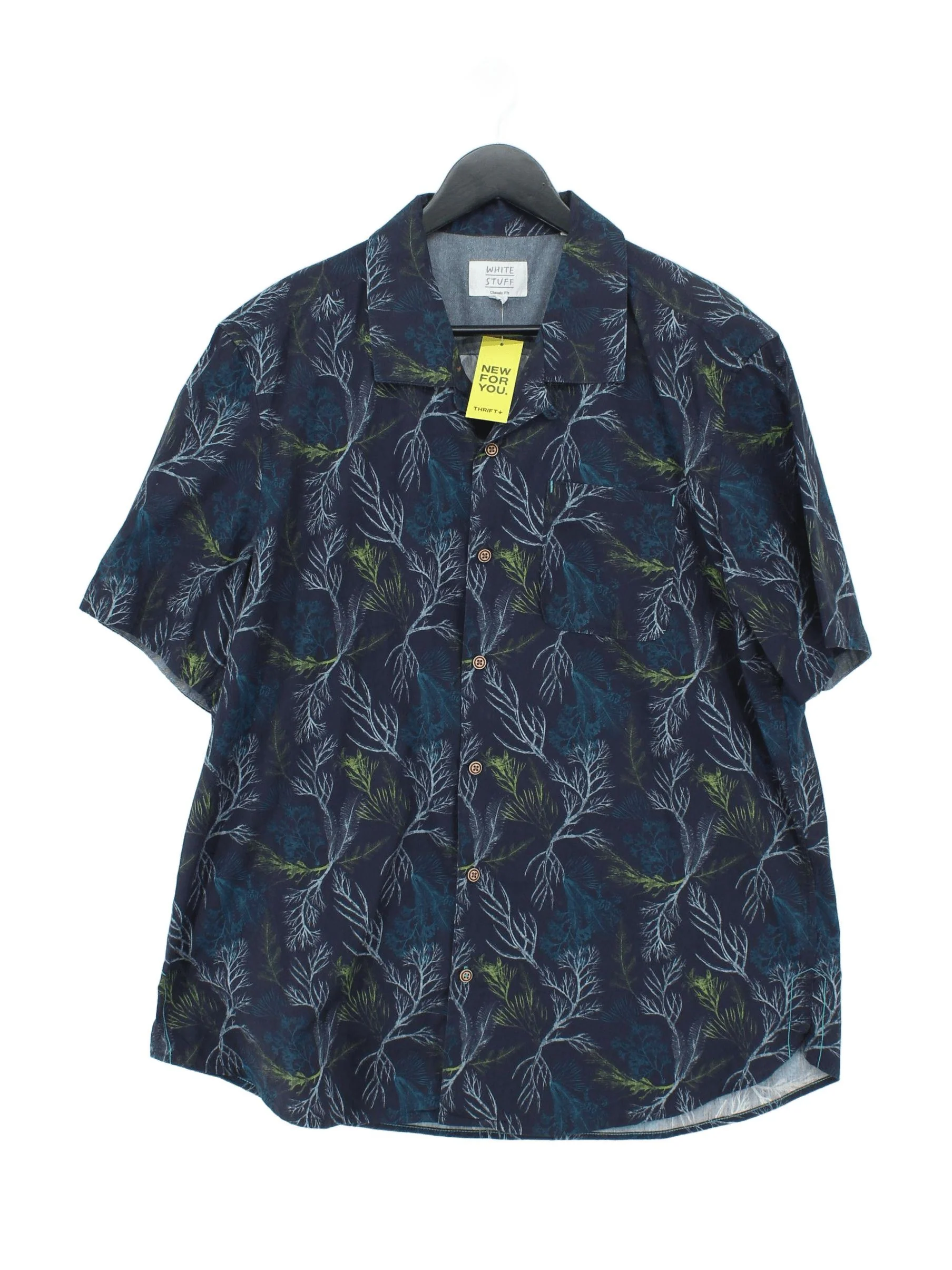 White Stuff Men's Shirt XL Blue 100% Cotton Basic