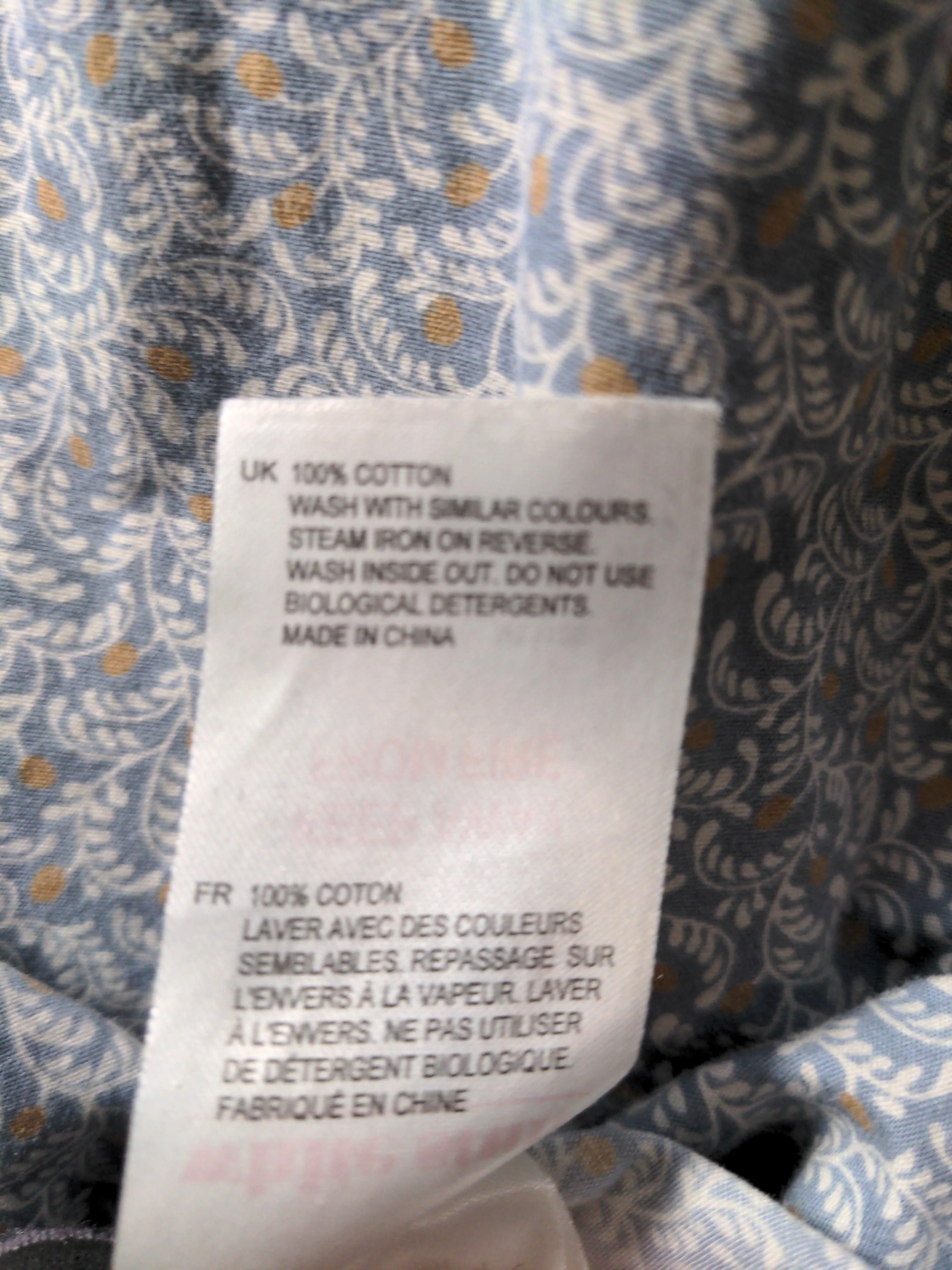 White Stuff Men's Shirt XXL Blue Floral 100% Cotton Basic - Image 6
