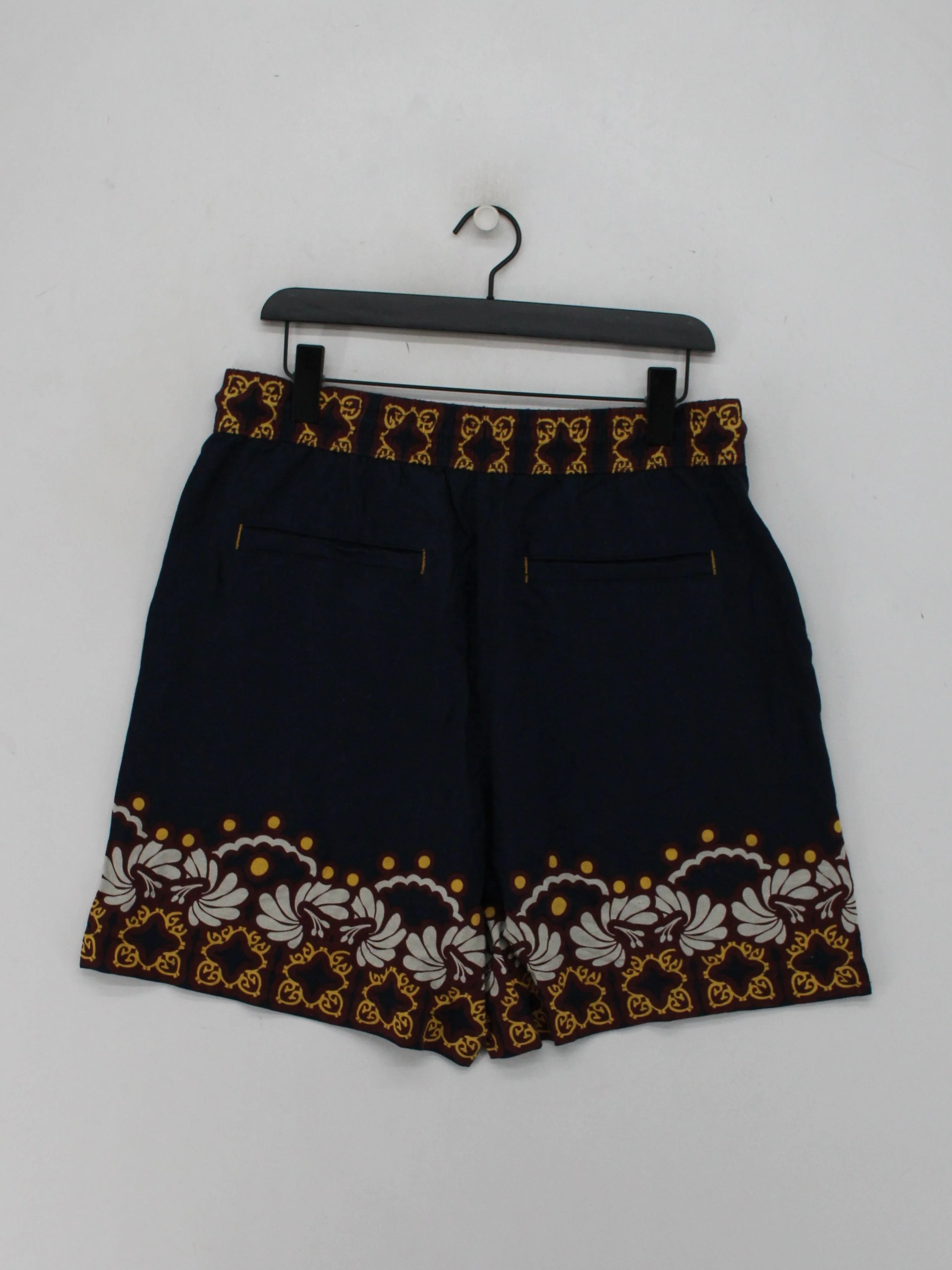 White Stuff Men's Shorts M Blue Geometric 100% Other Sweat - Image 2