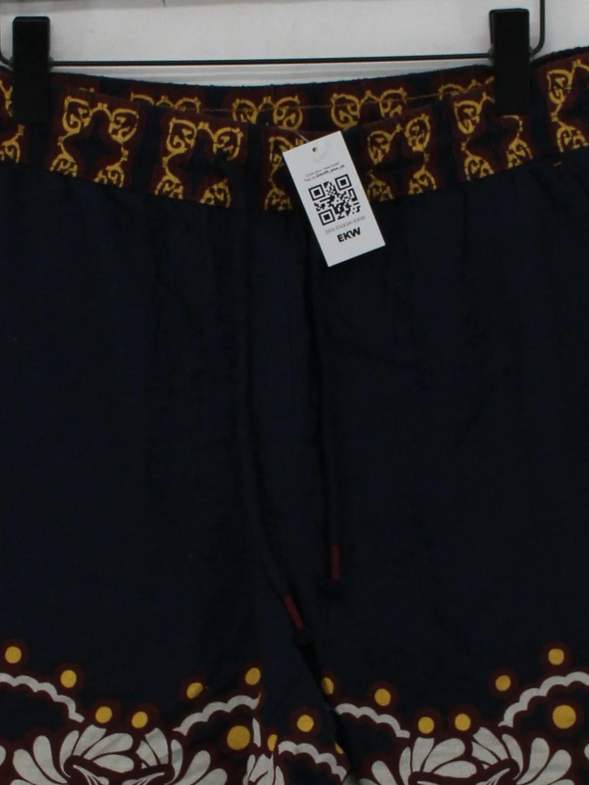 White Stuff Men's Shorts M Blue Geometric 100% Other Sweat - Image 3