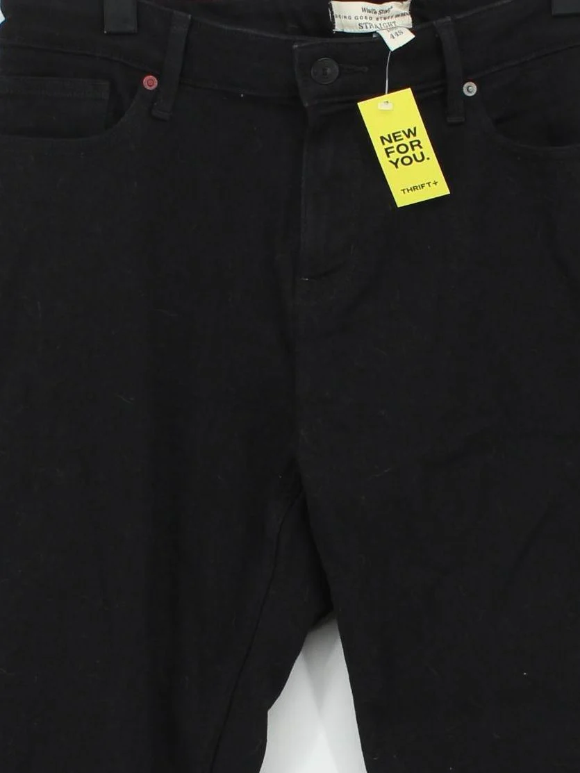 White Stuff Men's Trousers L Black Cotton with Elastane Straight Chino - Image 3