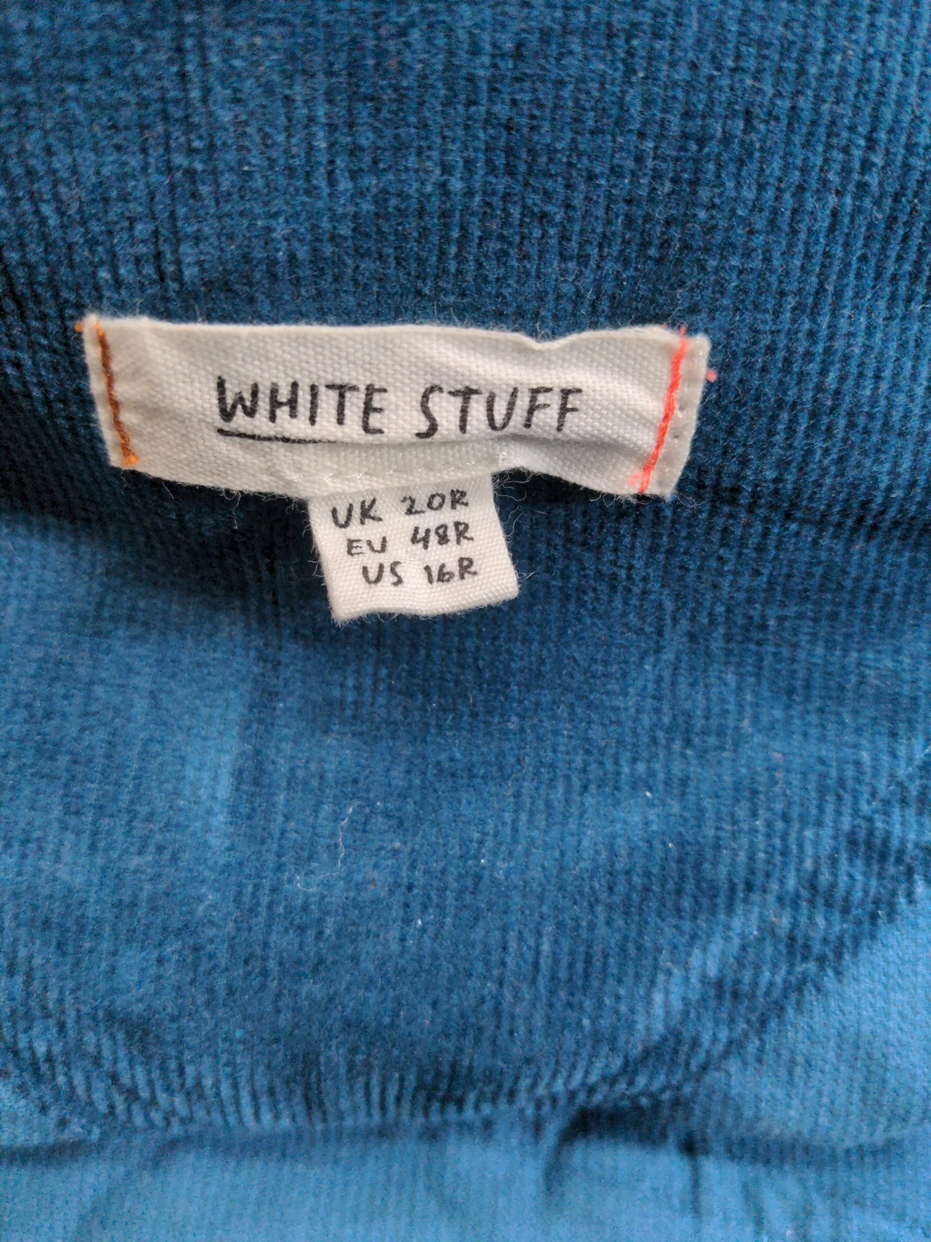 White Stuff Pinafore/Dungaree Midi Dress UK20 in Blue - Image 5