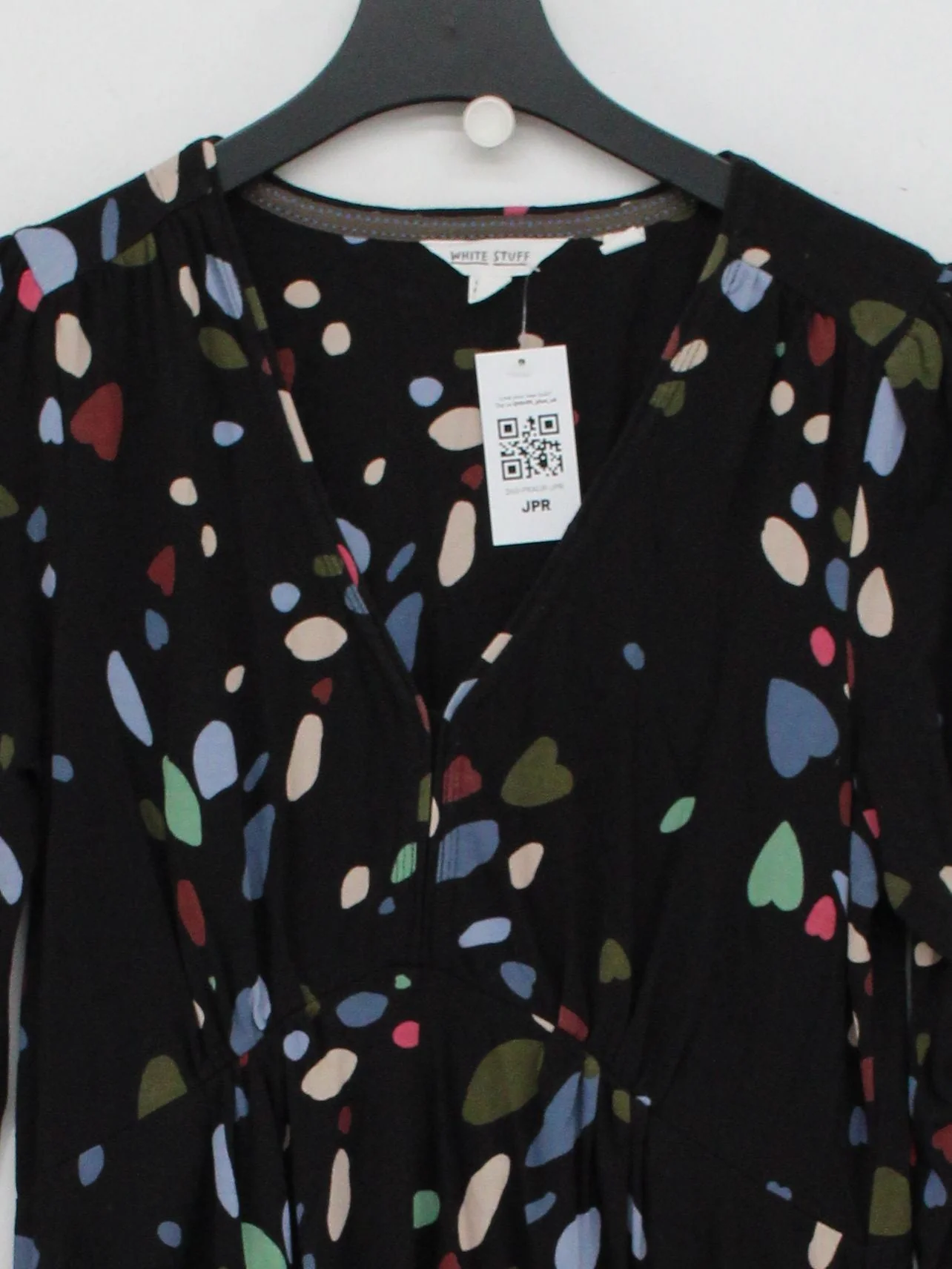 White Stuff Shirt Midi Dress M in Black - Image 3