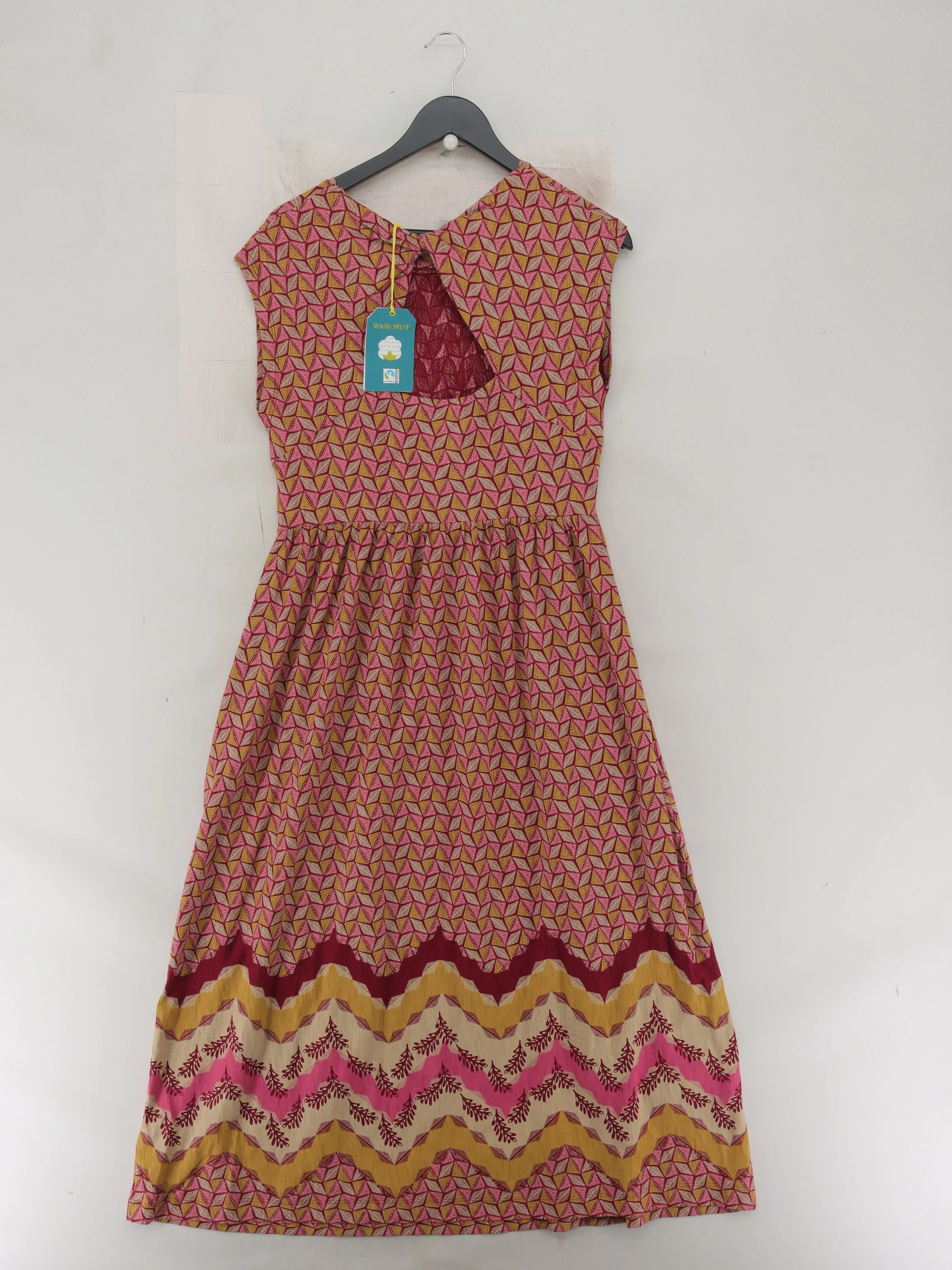 White Stuff Shirt Midi Dress UK10 in Pink - Image 2