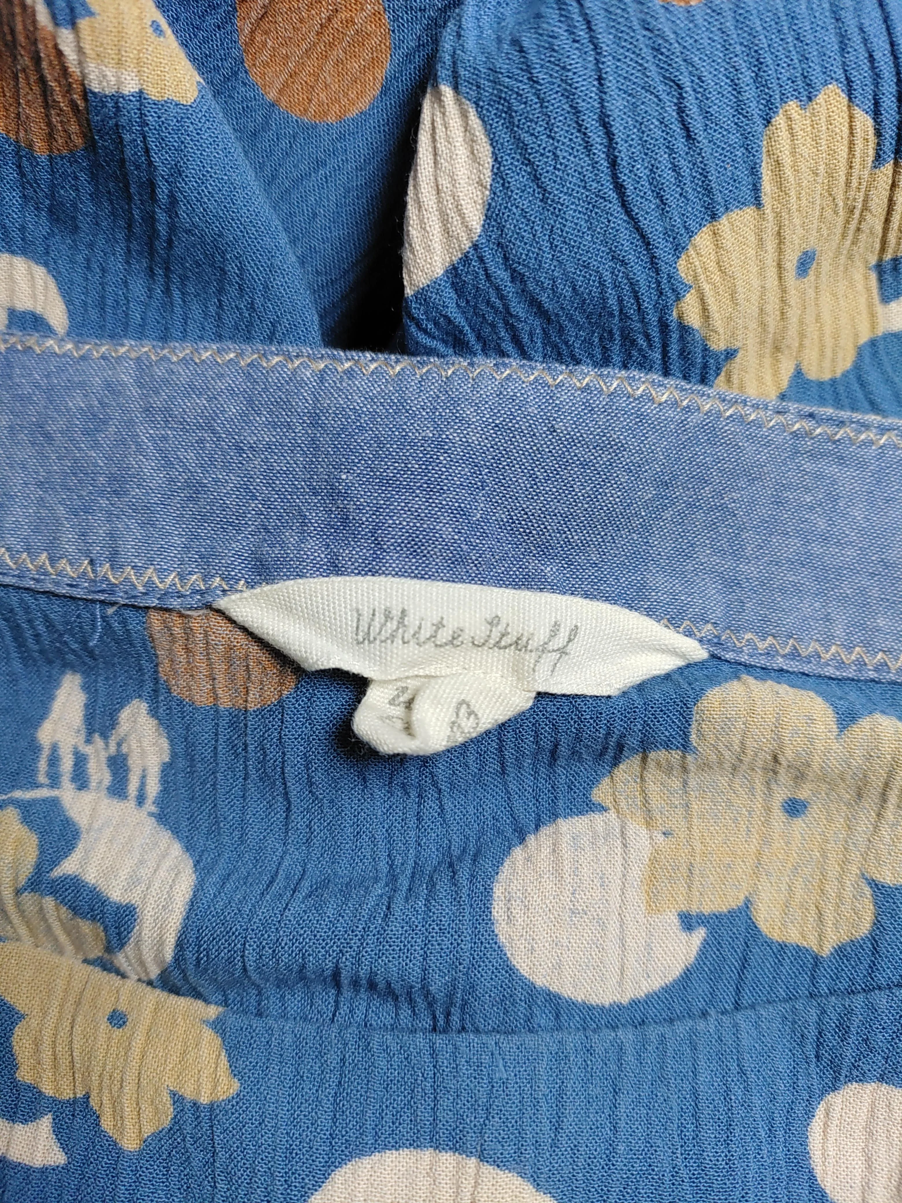 White Stuff Shirt Midi Dress UK12 in Blue - Image 5