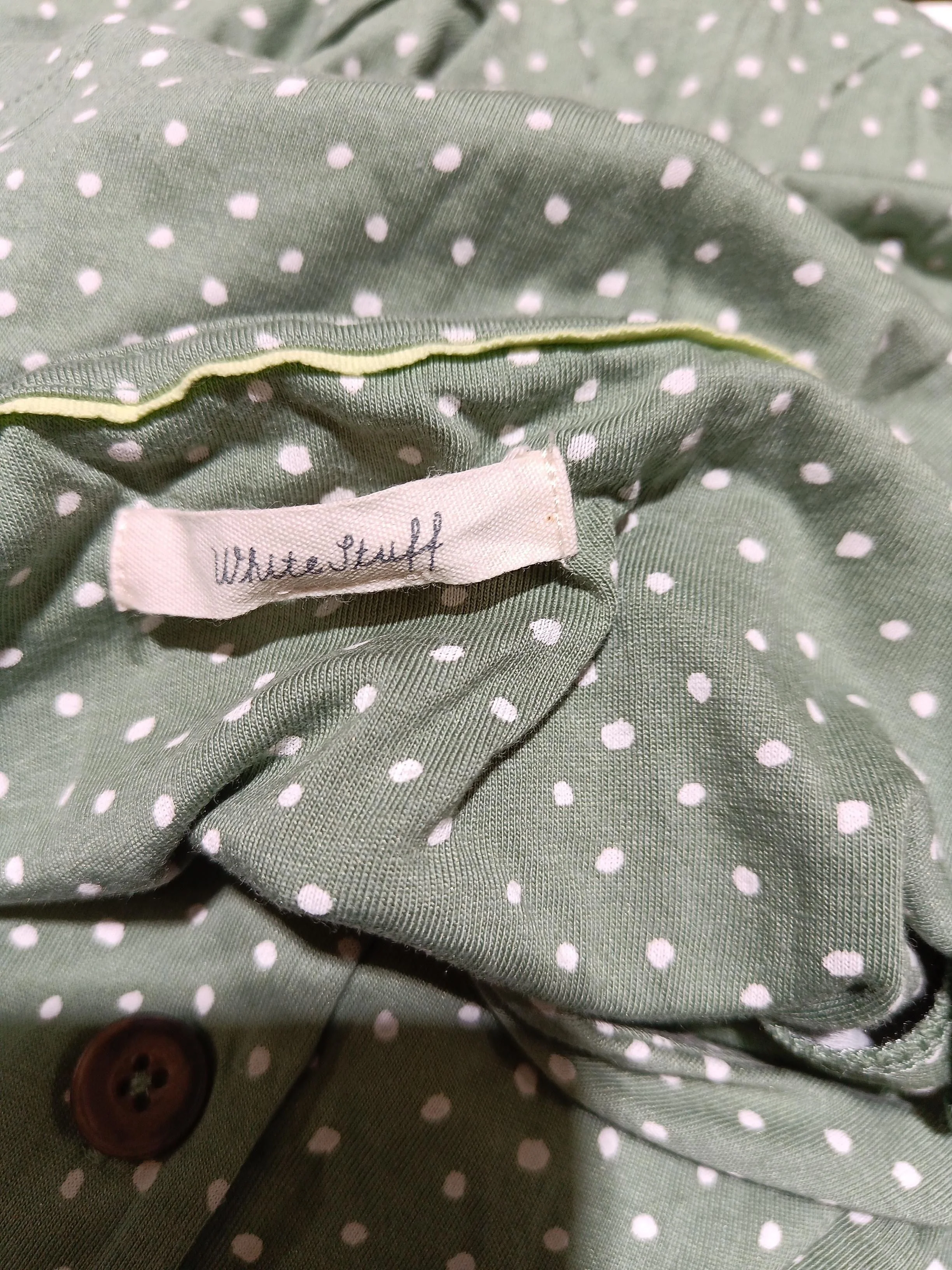 White Stuff Shirt Midi Dress UK12 in Green - Image 5