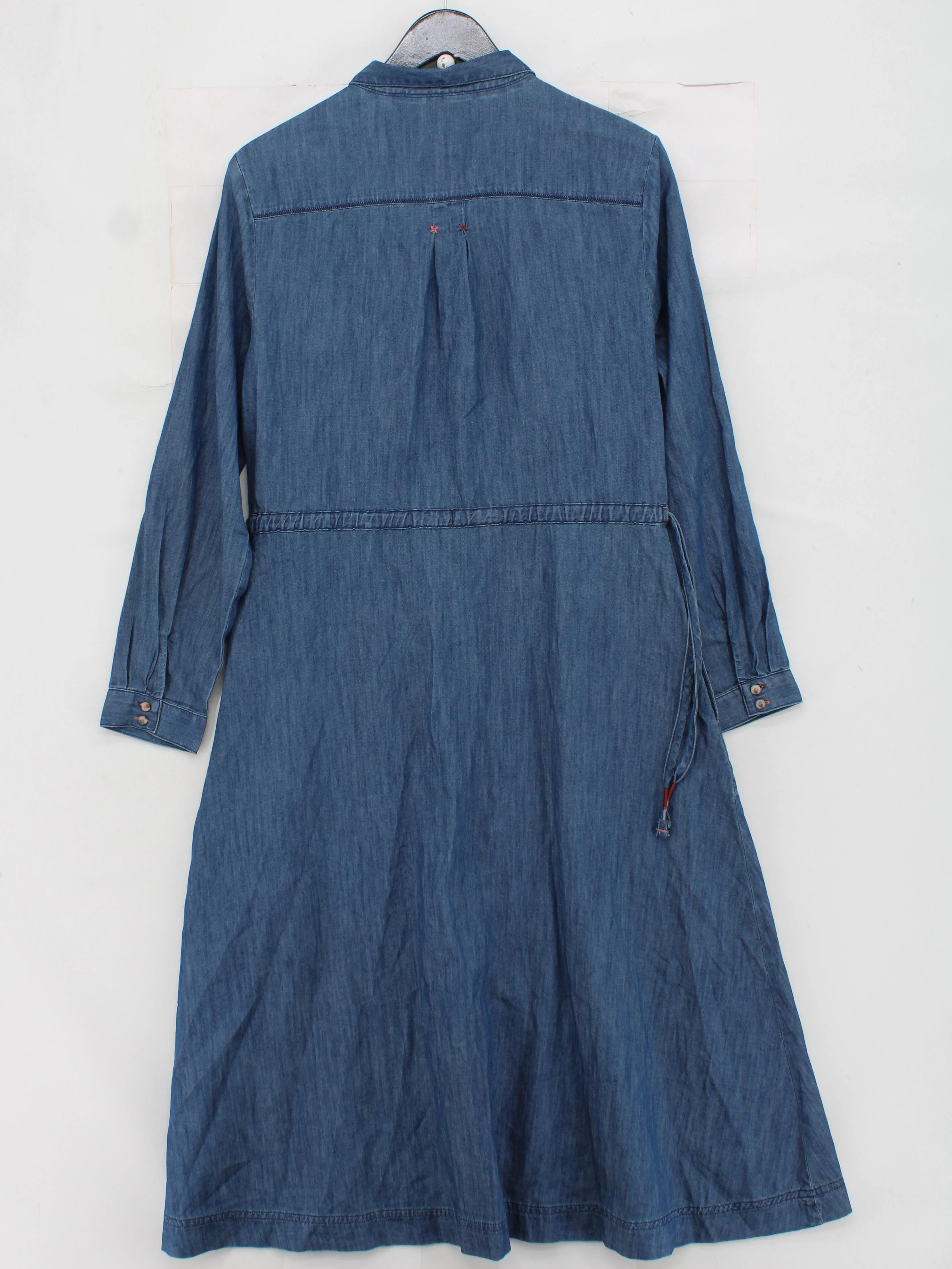 White Stuff Shirt Midi Dress UK14 in Blue - Image 2